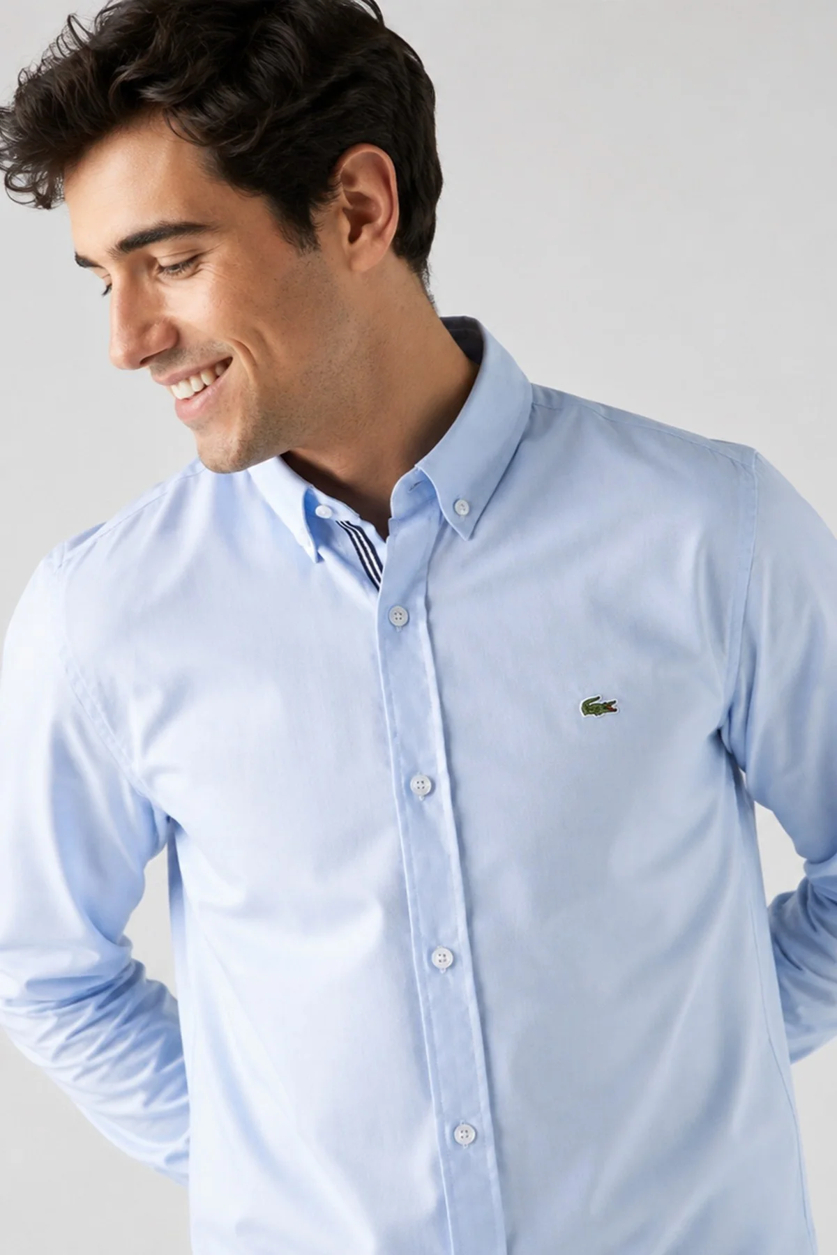 Lacoste Men's Slim Fit Blue Shirt Slim Fit Pamuklu Erkek Gömlek Mavi Lacoste Men's Slim Fit Blue Shirt Slim Fit Pamuklu Erkek Gömlek Mavi