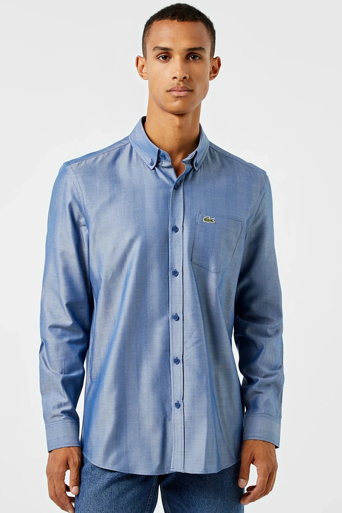 Lacoste Men's Slim Fit Blue Shirt Slim Fit Pamuklu Erkek Gömlek Mavi Fiyatı, Yorumları ve Özellikleri