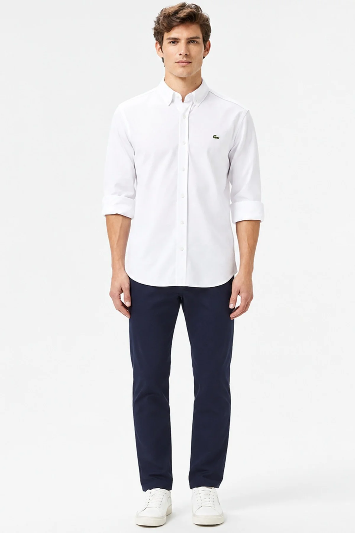 Lacoste Mens Slim Fit White Cotton Shirt Dar Kesim Organik Pamuk Erkek Gömlek Beyaz Lacoste Mens Slim Fit White Cotton Shirt Dar Kesim Organik Pamuk Erkek Gömlek Beyaz