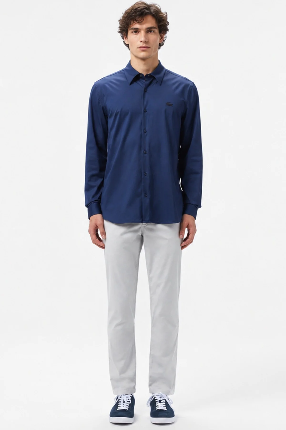 Lacoste Mens Slim Fit Navy Cotton Shirt Dar Kesim Erkek Gömlek Lacivert Fiyatı, Yorumları ve Özellikleri
