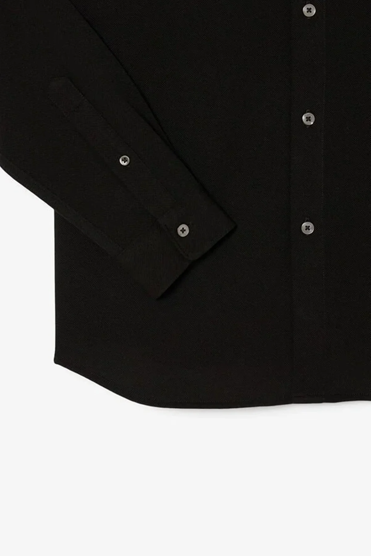 Lacoste Mens Slim Fit White Cotton Shirt Dar Kesim Organik Pamuklu Pike Erkek Gömlek Beyaz
