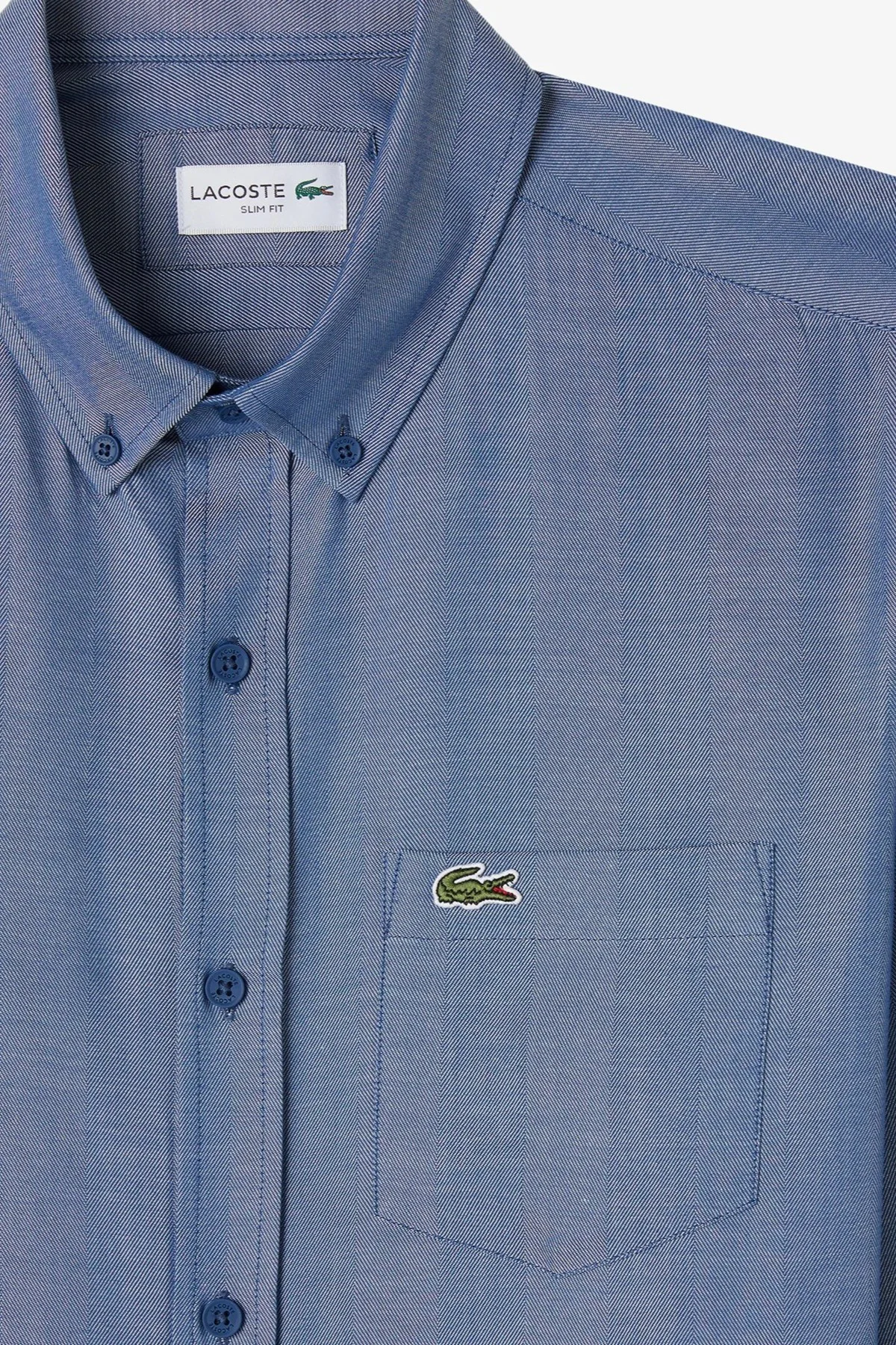 Lacoste Men's Slim Fit Blue Shirt Slim Fit Pamuklu Erkek Gömlek Mavi Fiyatı, Yorumları ve Özellikleri