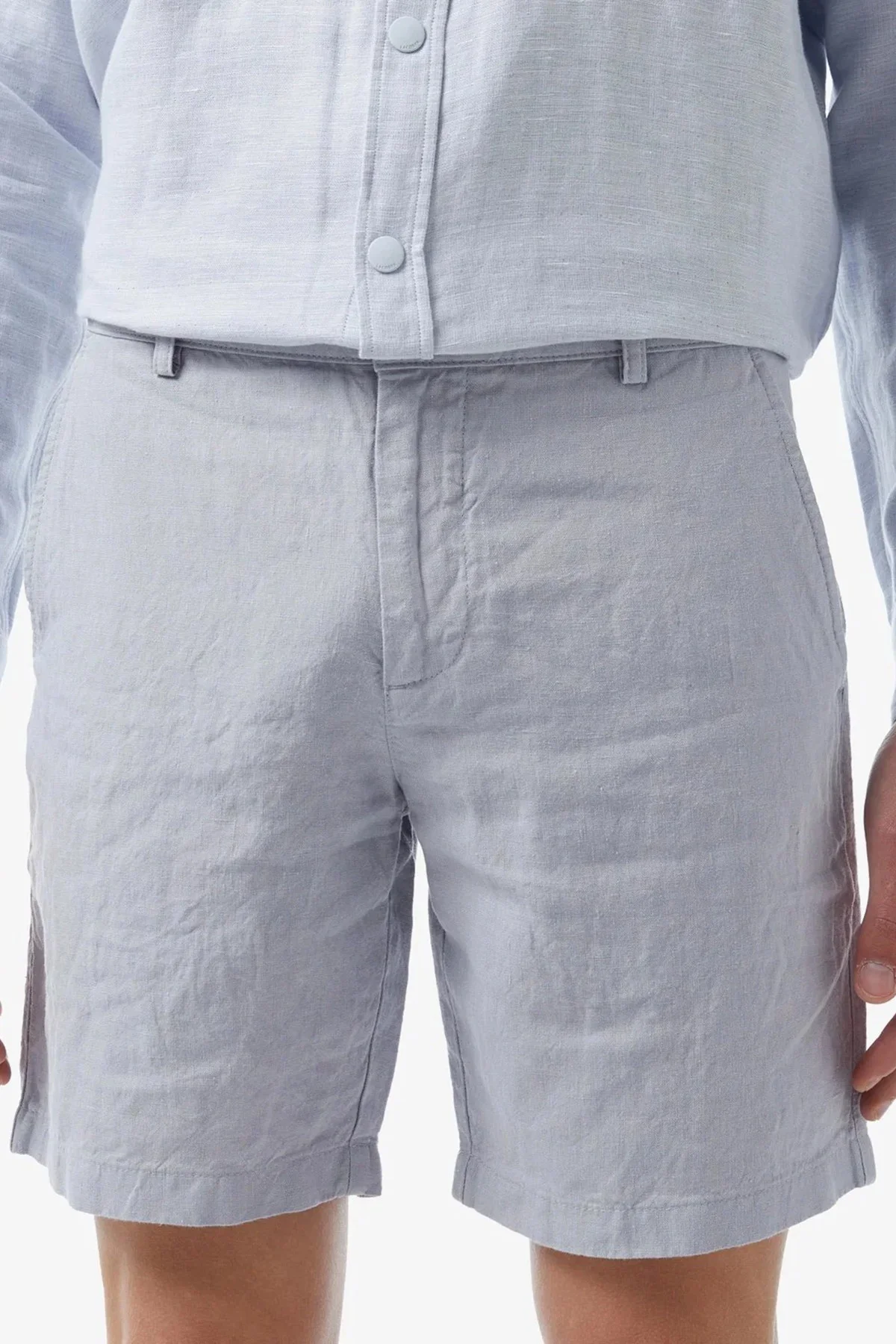 Lacoste Men's Slim Fit Linen Bermuda Shorts Beige Erkek Dar Kesim Keten Şort Bej