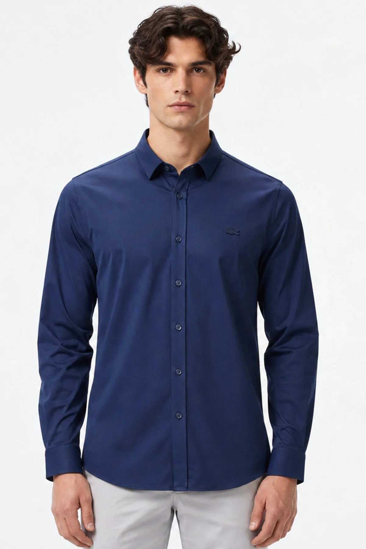 Lacoste Mens Slim Fit Navy Cotton Shirt Dar Kesim Erkek Gömlek Lacivert Fiyatı, Yorumları ve Özellikleri