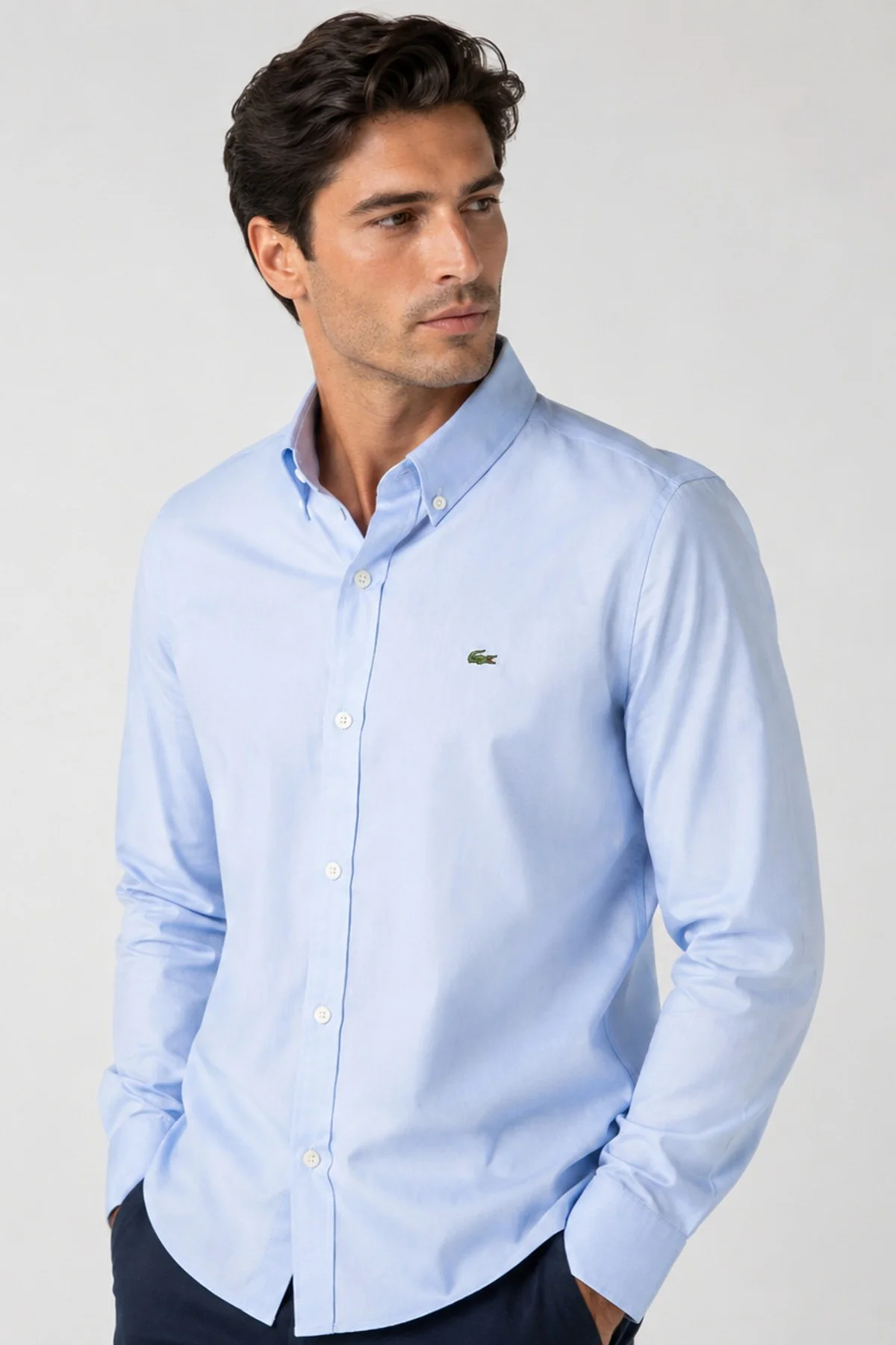 Lacoste Men's Slim Fit Blue Shirt Slim Fit Pamuklu Erkek Gömlek Mavi Lacoste Men's Slim Fit Blue Shirt Slim Fit Pamuklu Erkek Gömlek Mavi