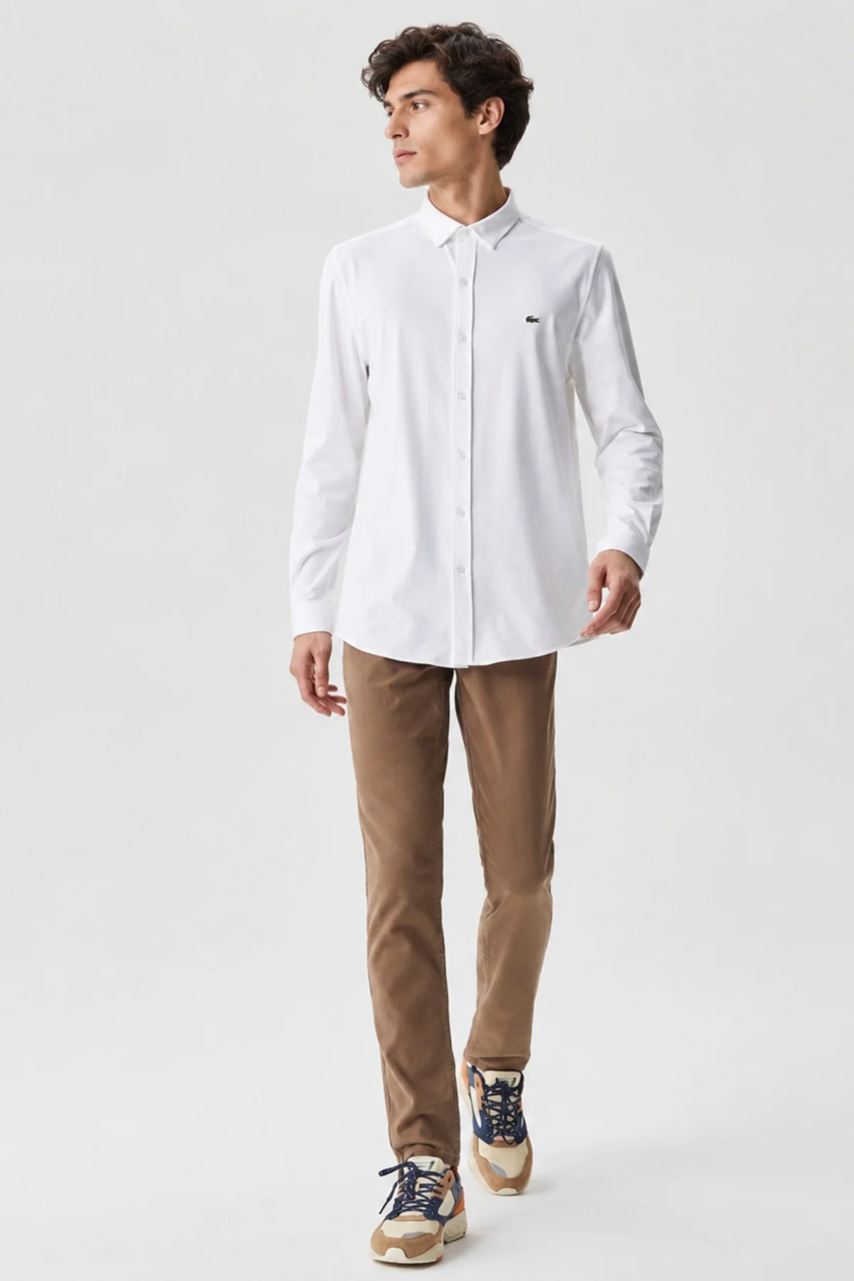 Lacoste Mens Slim Fit White Shirt Dar Kesim Erkek Gömlek Beyaz Lacoste Mens Slim Fit White Shirt Dar Kesim Erkek Gömlek Beyaz
