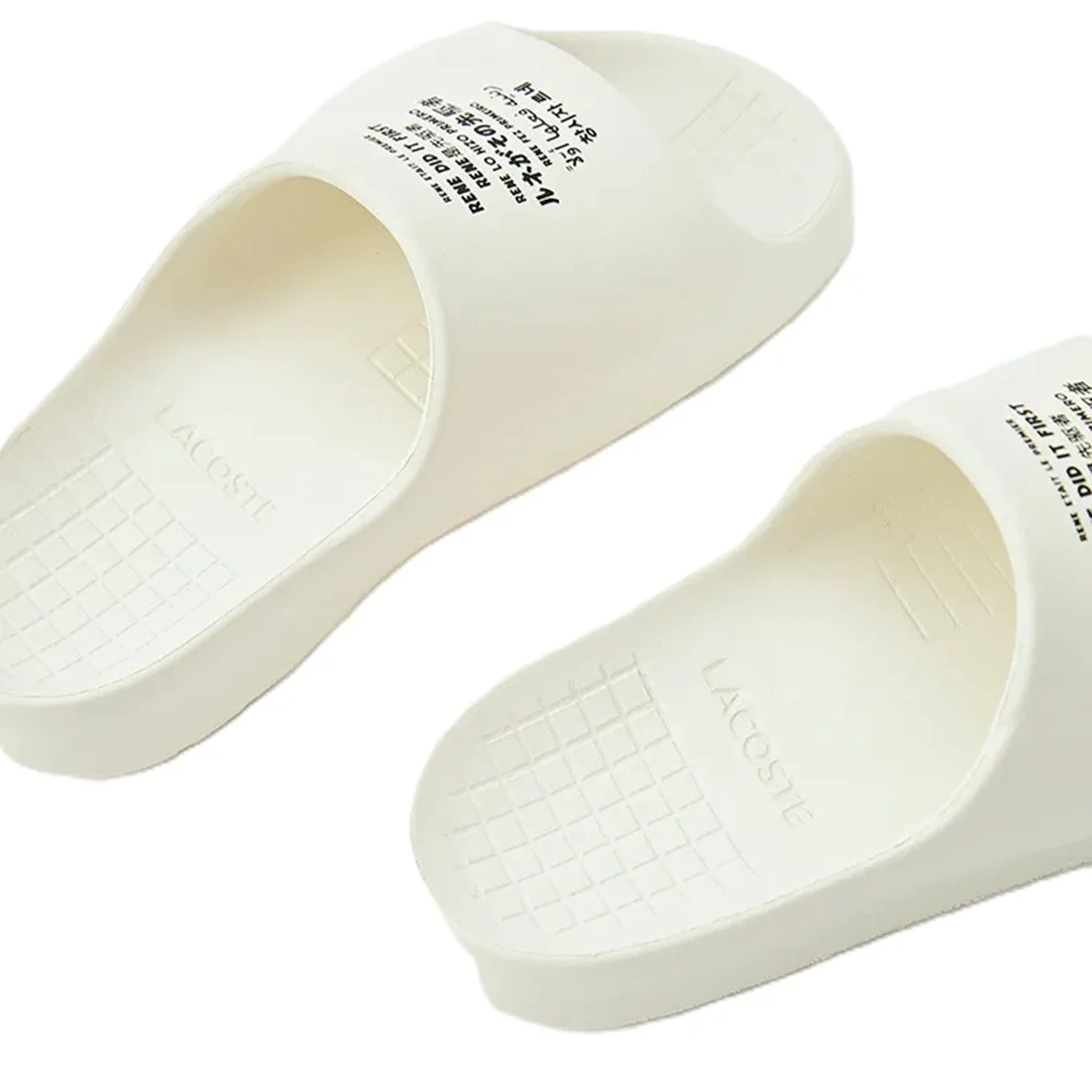 Lacoste Serve Slide 2.0 Unisex Terlik Krem Lacoste Serve Slide 2.0 Unisex Terlik Krem