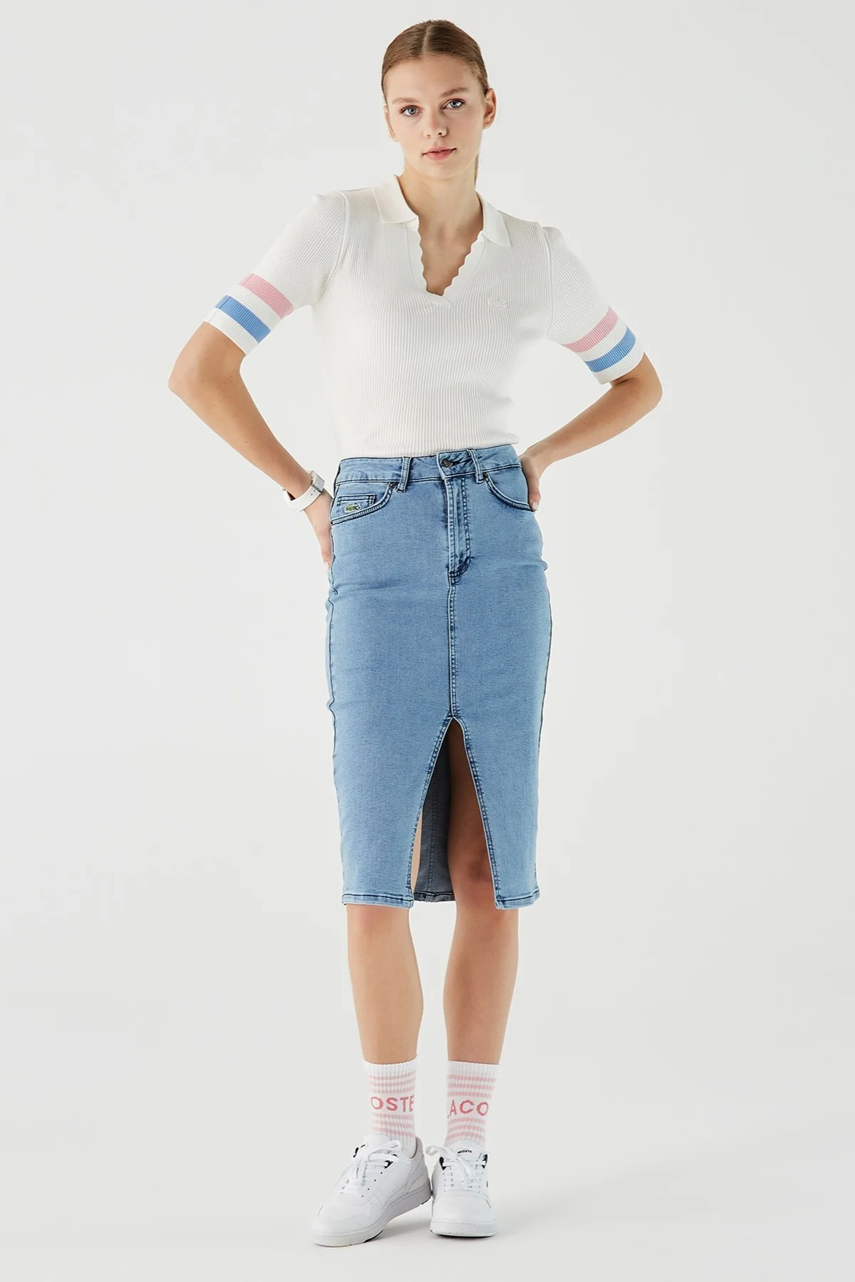 Lacoste Slim Fit Womens Skirt Dar Kesim Yırtmaçlı Kadın Kot Etek Mavi Lacoste Slim Fit Womens Skirt Dar Kesim Yırtmaçlı Kadın Kot Etek Mavi Fiyatı, Yorumları ve Özellikleri