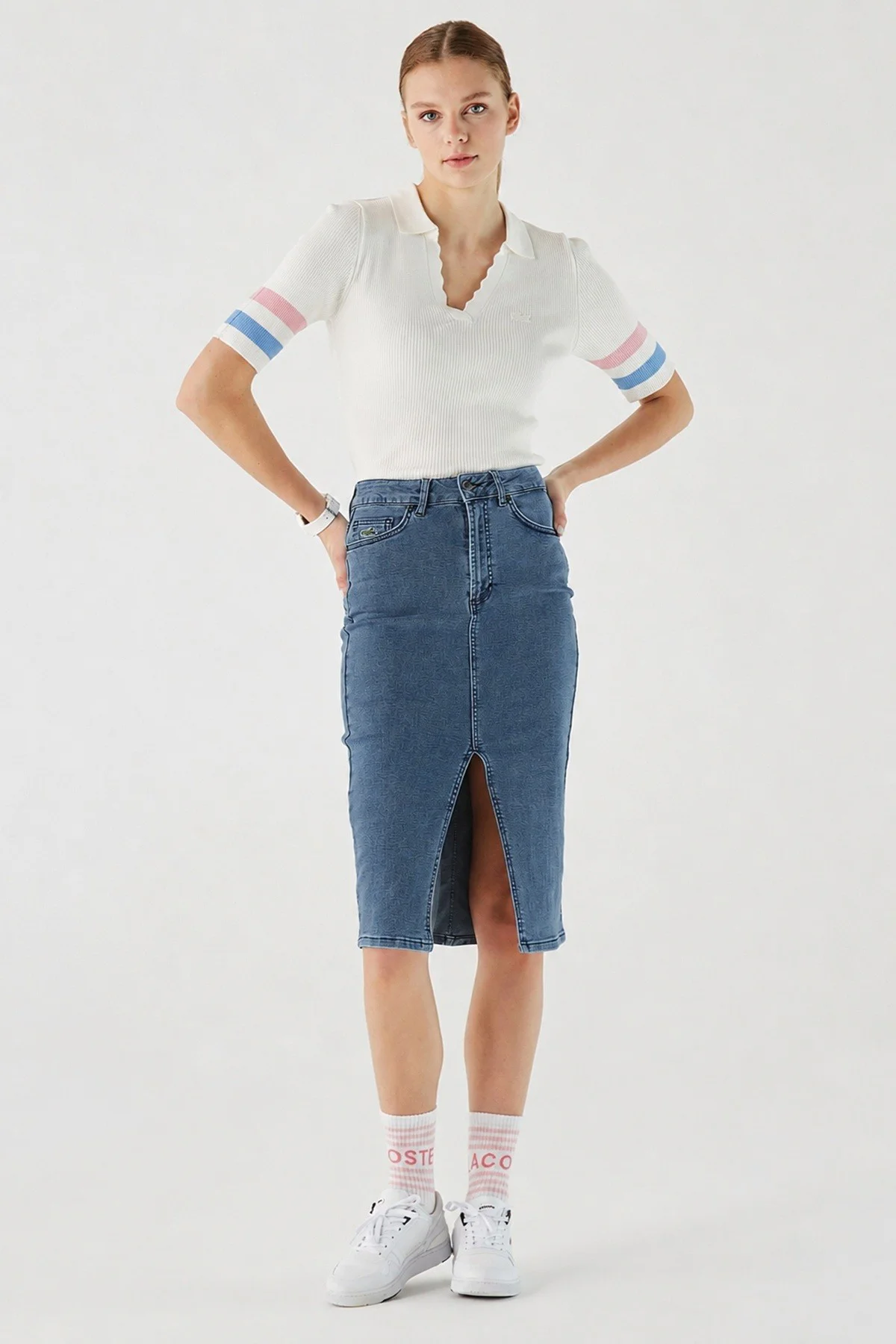 Lacoste Slim Fit Womens Skirt Dar Kesim Yırtmaçlı Kadın Kot Etek Mavi Lacoste Slim Fit Womens Skirt Dar Kesim Yırtmaçlı Kadın Kot Etek Mavi Fiyatı, Yorumları ve Özellikleri
