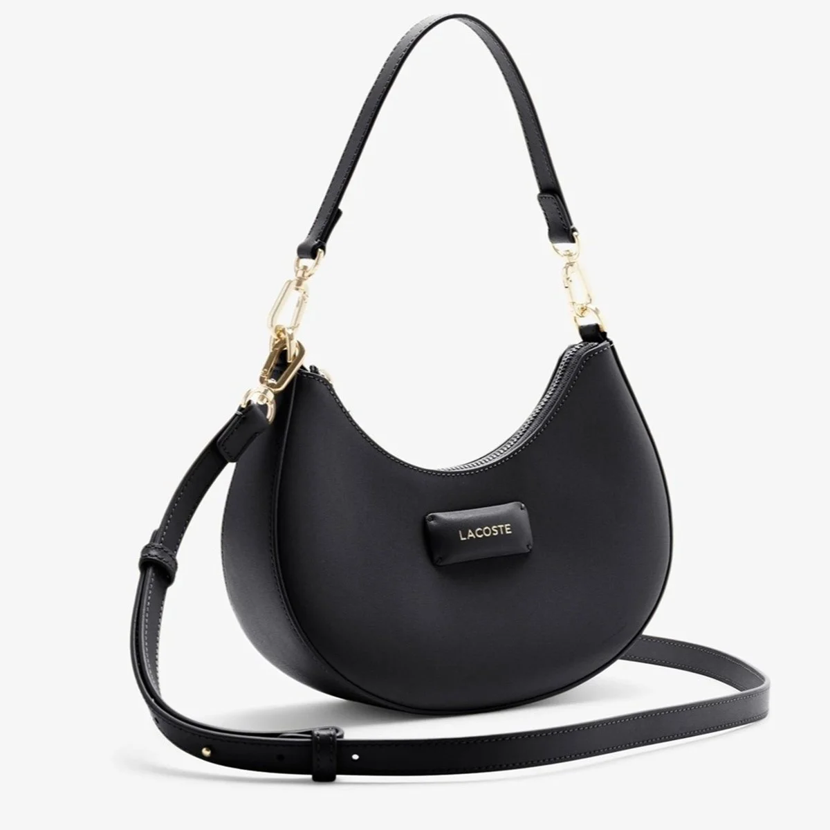 Lacoste Women's Casual Handbag Black 24*19*7 CM Ayarlanabilir Askılı Kadın Omuz Çantası Siyah