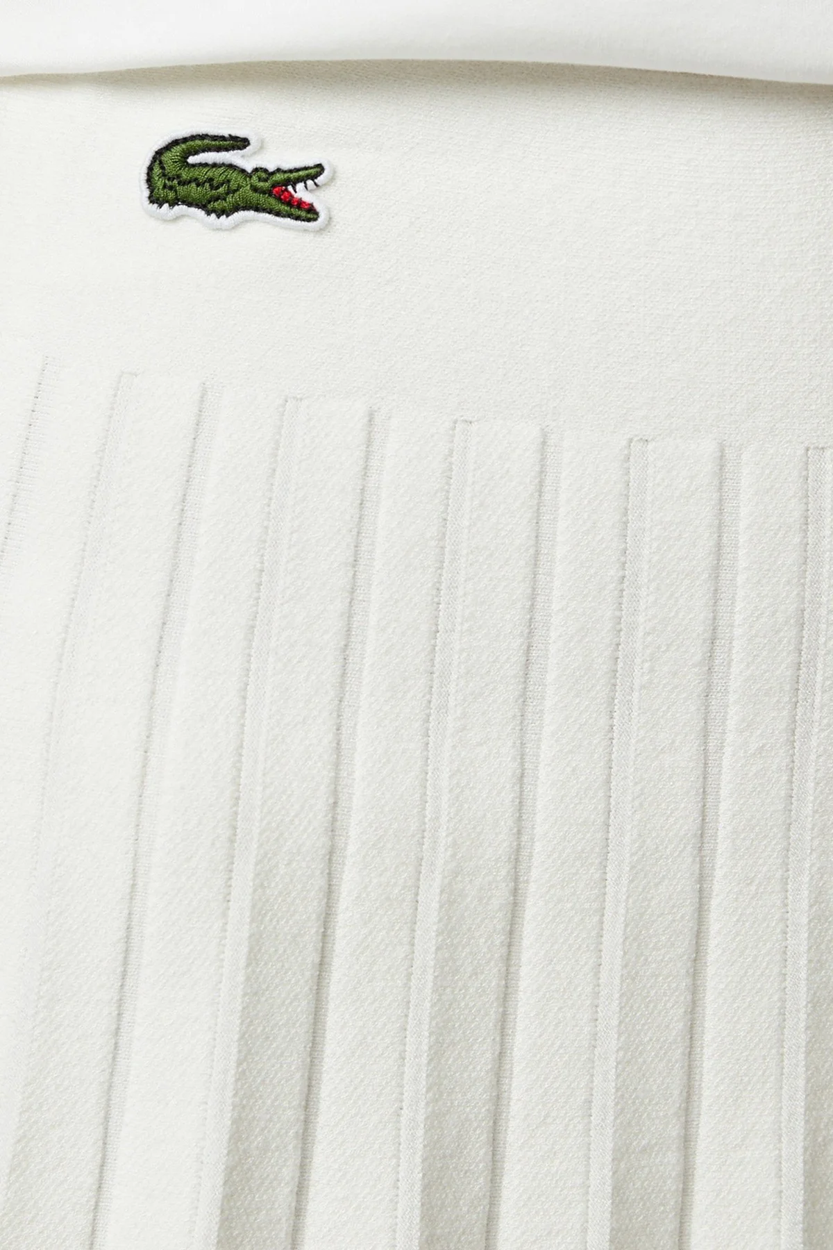 Lacoste Women's Flare Fit Skirt Pileli Kadın Etek Beyaz