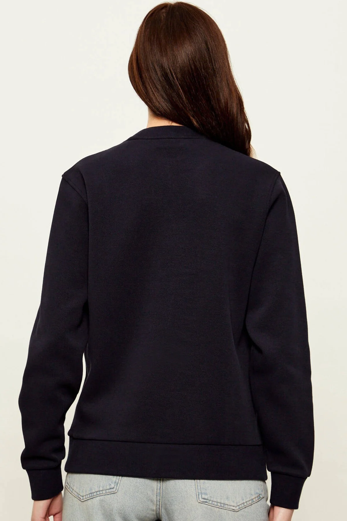 Lacoste Women's Relaxed Fit Crew Neck Cotton Sweatshirt Kadın Rahat Kesim Sweatshirt Beyaz Lacoste Women's Relaxed Fit Crew Neck Cotton Sweatshirt Kadın Rahat Kesim Sweatshirt Beyaz