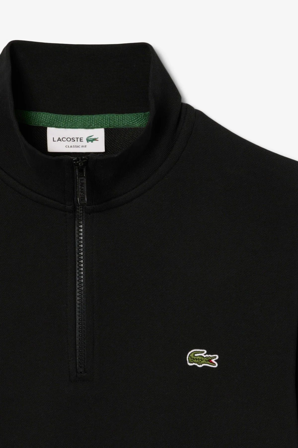 Lacoste Zip-Up Fleece Sweatshirt Black Fermuarlı Dik Yaka Pamuklu Erkek Sweatshirt Siyah Fiyatı, Yorumları ve Özellikleri