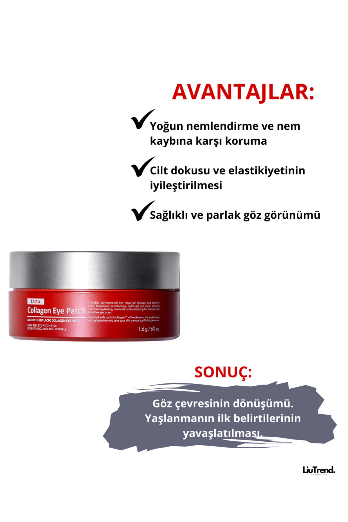 Lacto Collagen Eye Patch 1.6g*60 Adet