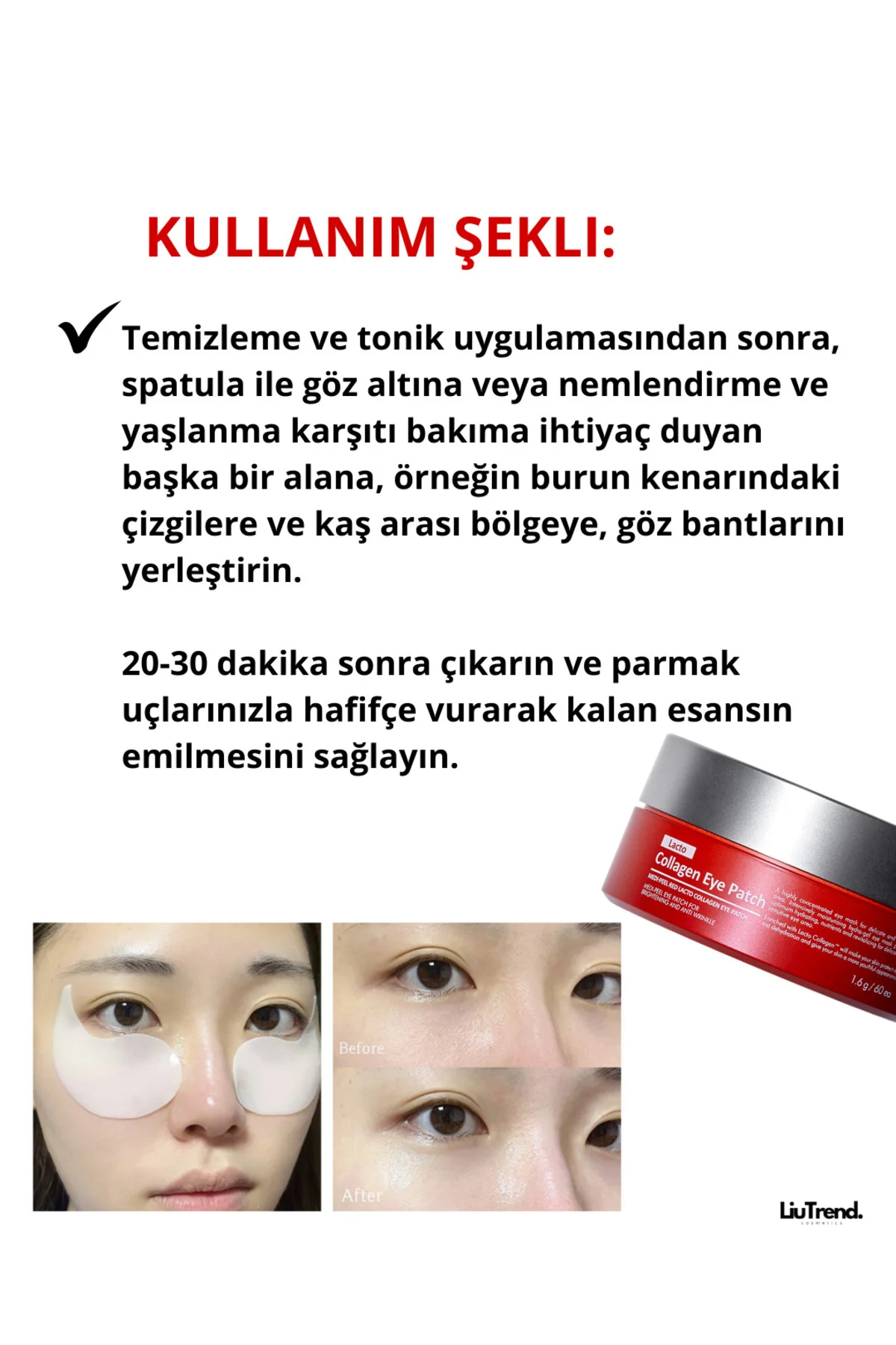 Lacto Collagen Eye Patch 1.6g*60 Adet
