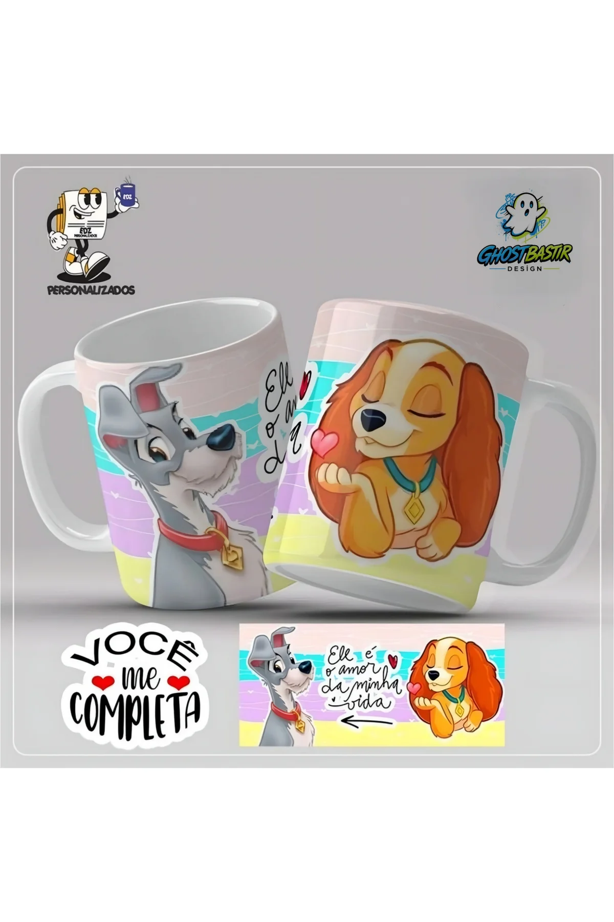 Lady ve Tramp Kupa Bardak | Tek Adet K0298