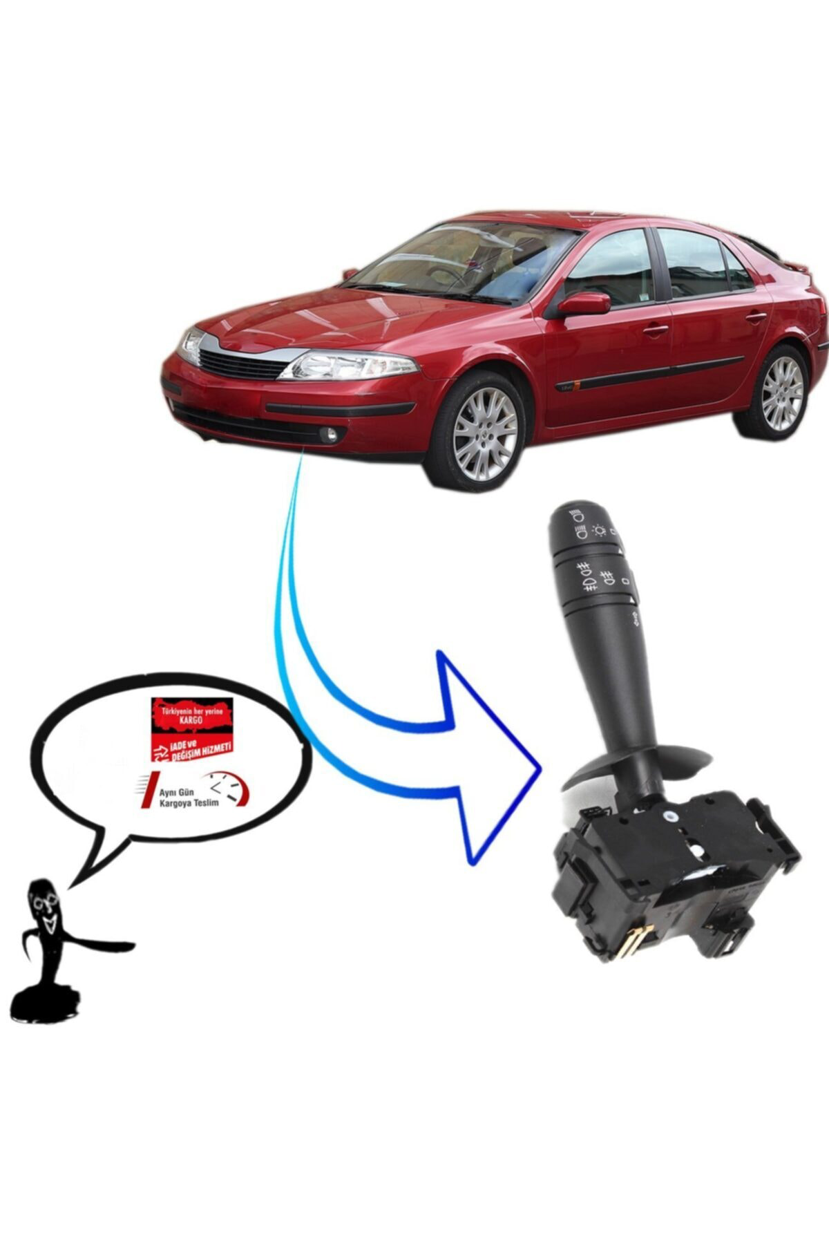 Valeo Laguna İı Traffic İı Sinyal Kolu Ön Arka Sis Fonksiyonlu