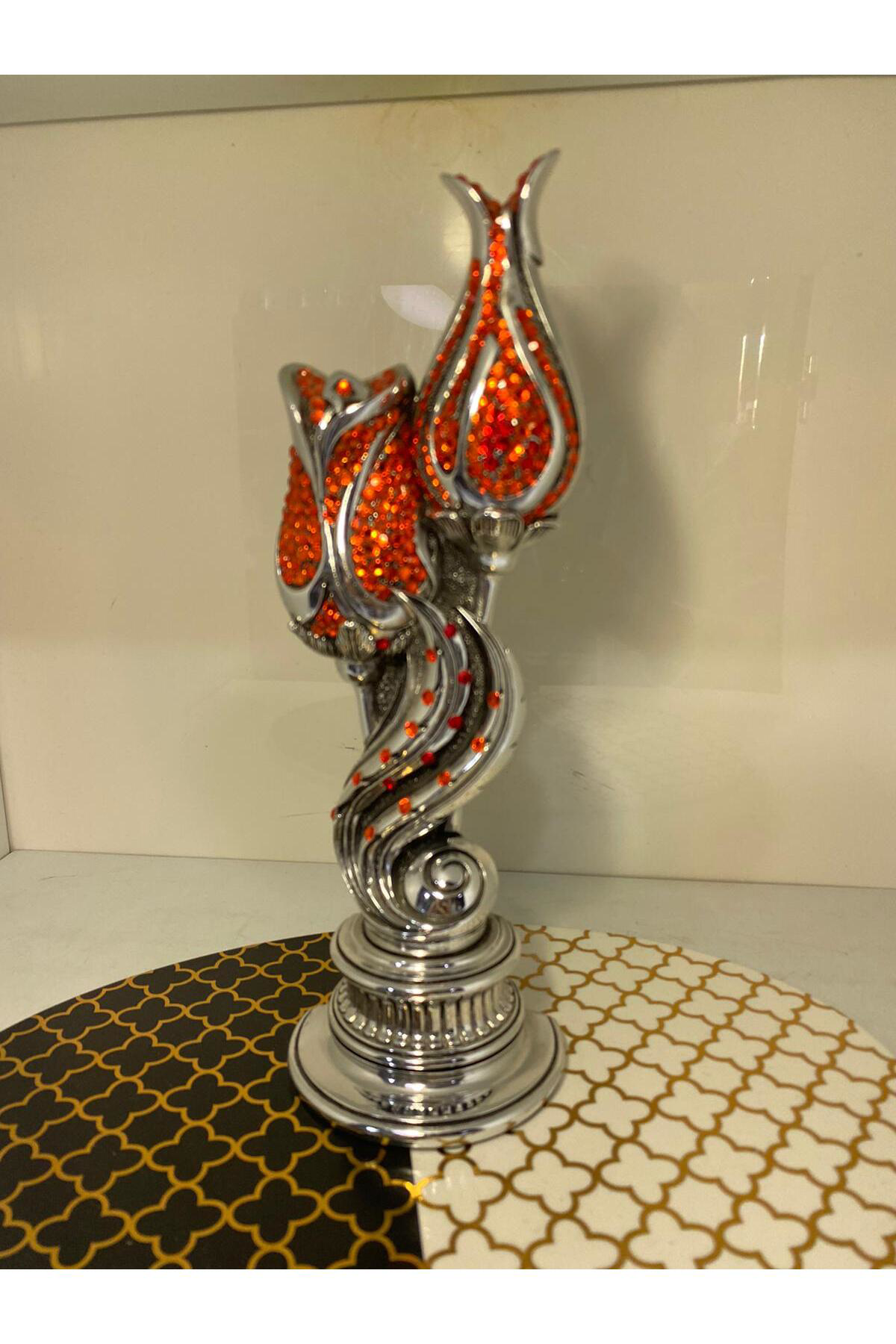 Elif Aksesuar Lale Gül Taşlı Ayet Allah Muhammed Lafzı