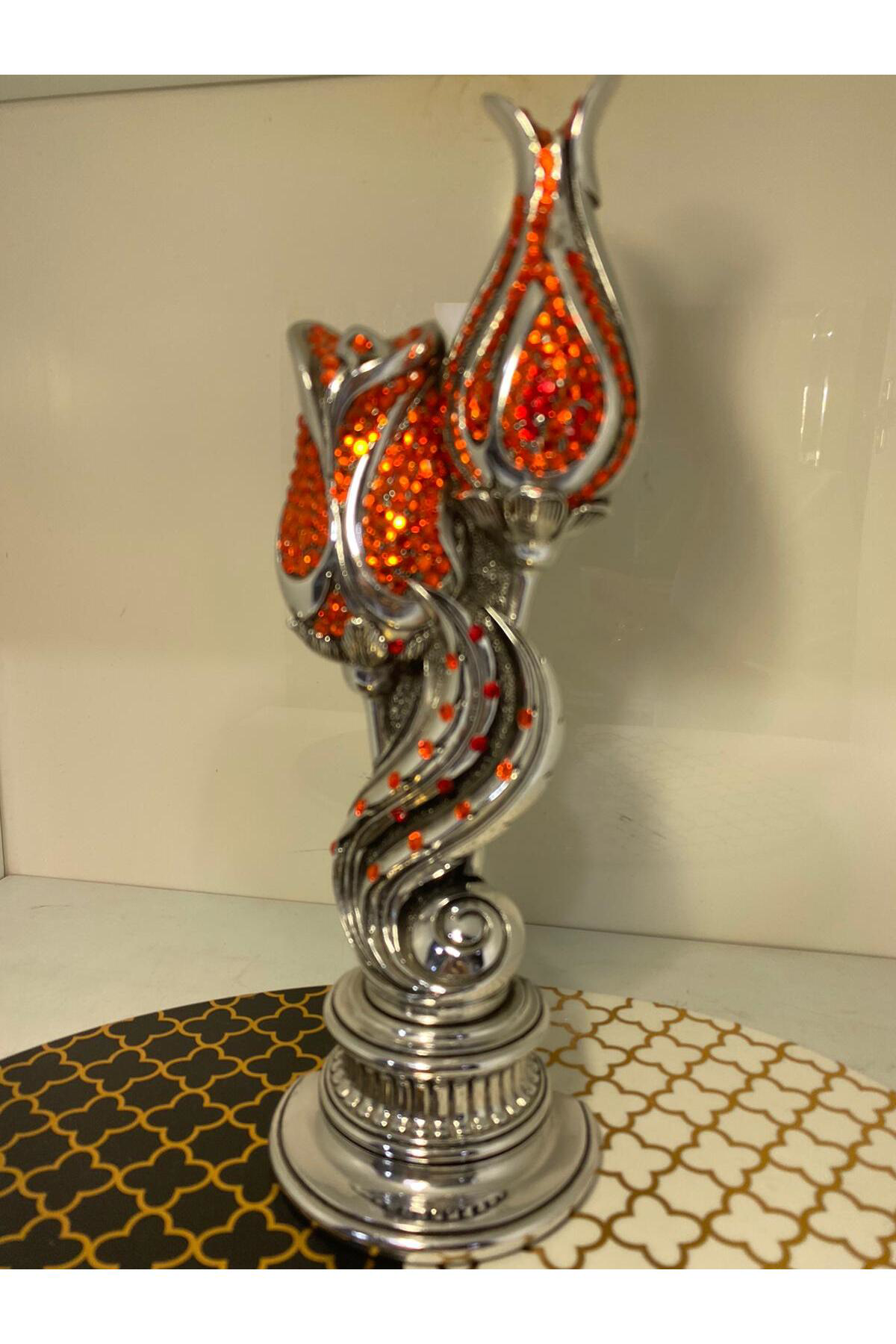 Elif Aksesuar Lale Gül Taşlı Ayet Allah Muhammed Lafzı