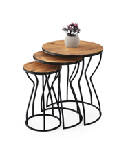 Sivas Gözde Mobilya Lale Metal Yuvarlak 3 Lü Zigon Sehpa Sivas Gözde Mobilya Lale Metal Yuvarlak 3 Lü Zigon Sehpa