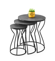 Sivas Gözde Mobilya Lale Metal Yuvarlak 3 Lü Zigon Sehpa Sivas Gözde Mobilya Lale Metal Yuvarlak 3 Lü Zigon Sehpa