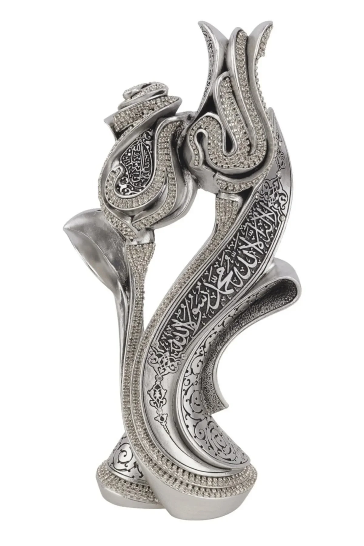 Lalegül Kelime-i Tevhidli Biblo (ORTA BOY) Gümüş 27cm Lalegül Kelime-i Tevhidli Biblo (ORTA BOY) Gümüş 27cm