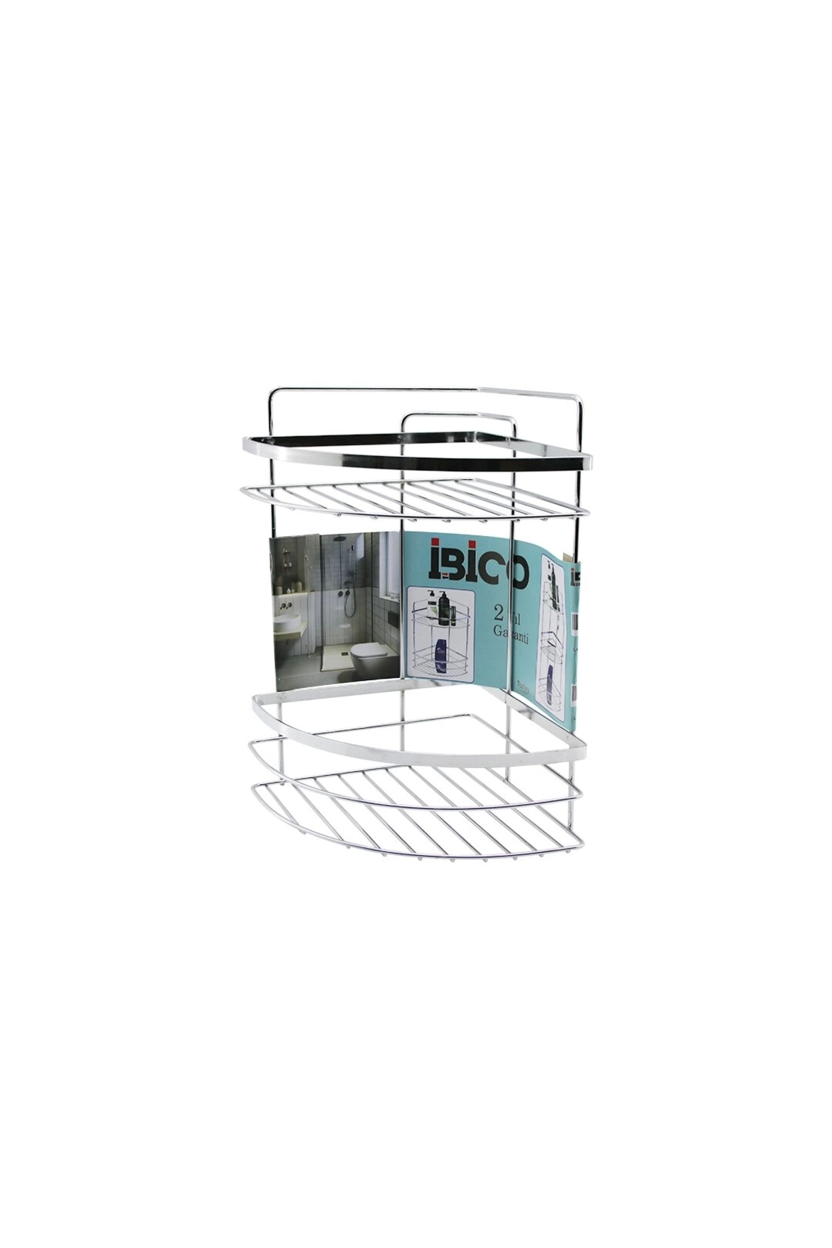 Mtm My The Mall Lamali 2 Katli - Üçgen Krom Metal Banyo Köşelik - Duşkabin Raf (4