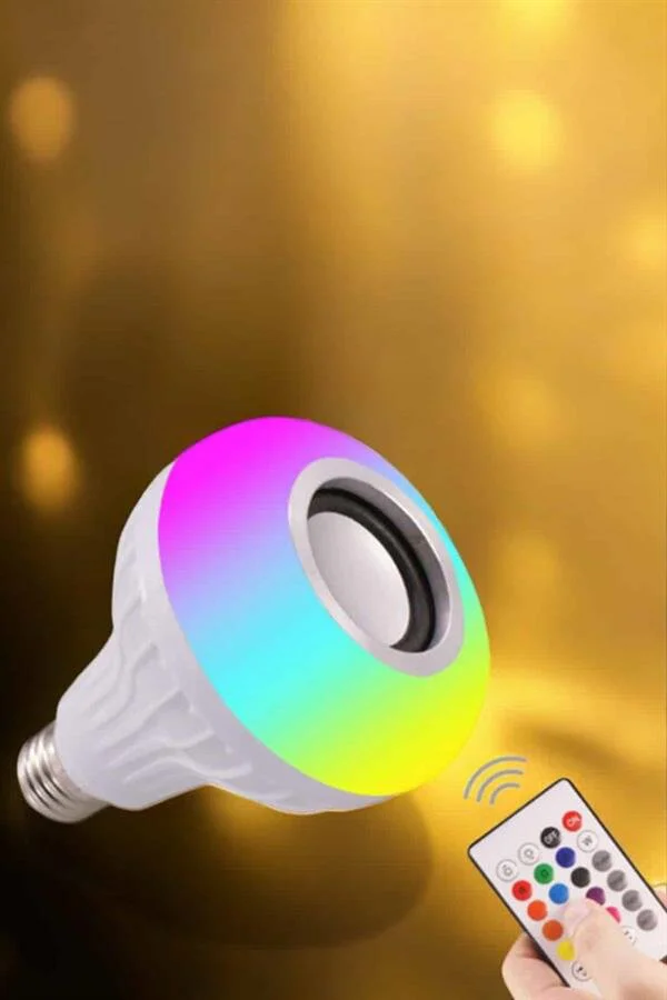 Lamba LED Hoparlör - Dayanıklı Bluetooth Hoparlör 5.0