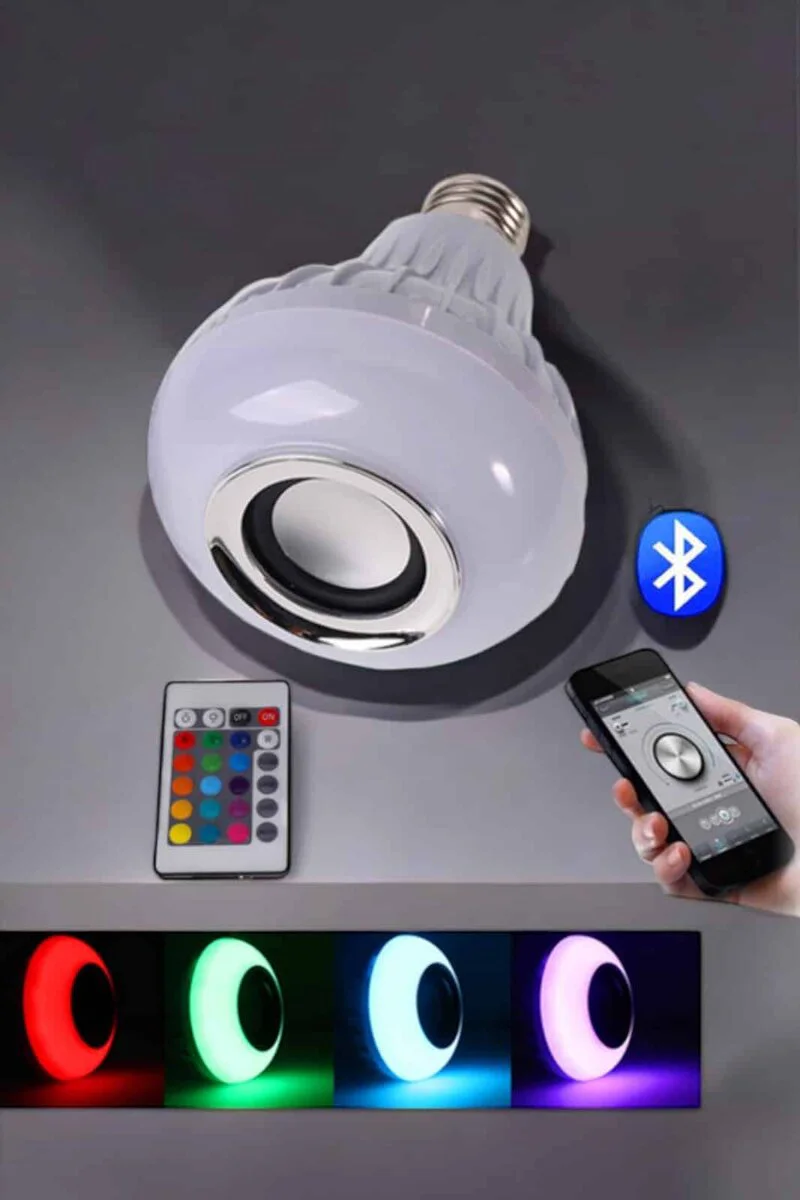 Lamba LED Hoparlör - Dayanıklı Uzun Ömürlü Bluetooth Hoparlör