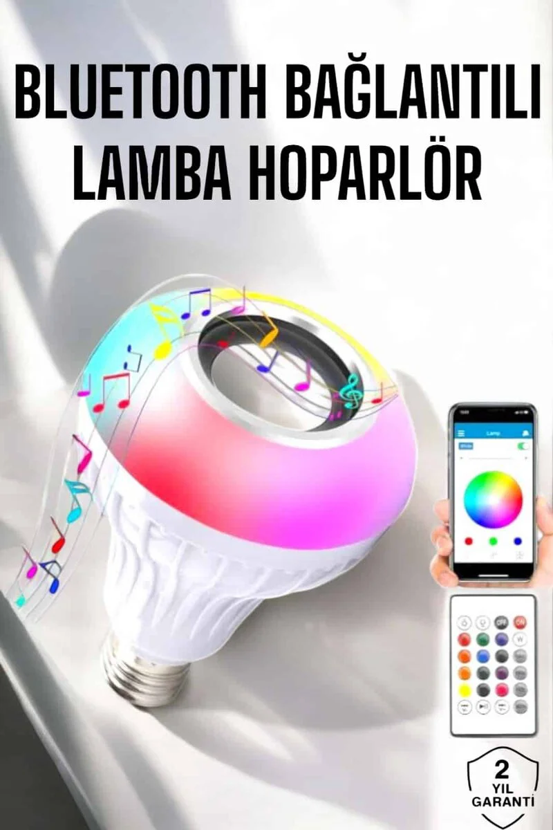 Lamba LED Hoparlör - Dayanıklı Uzun Ömürlü Bluetooth Hoparlör