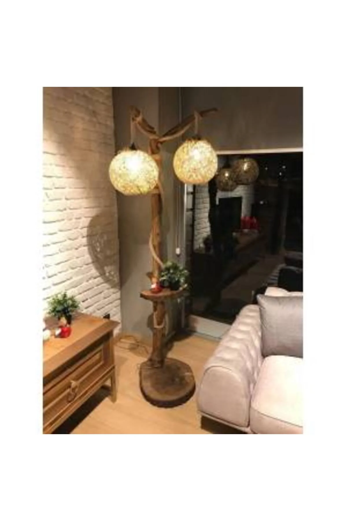 Lambader 12658 Sarmaşık 2li Avize Horon Doğal Kuru Zeytin Veya Çam Dalı El Yapım Lambader 12658 Sarmaşık 2li Avize Horon Doğal Kuru Zeytin Veya Çam Dalı El Yapım - Görsel 2