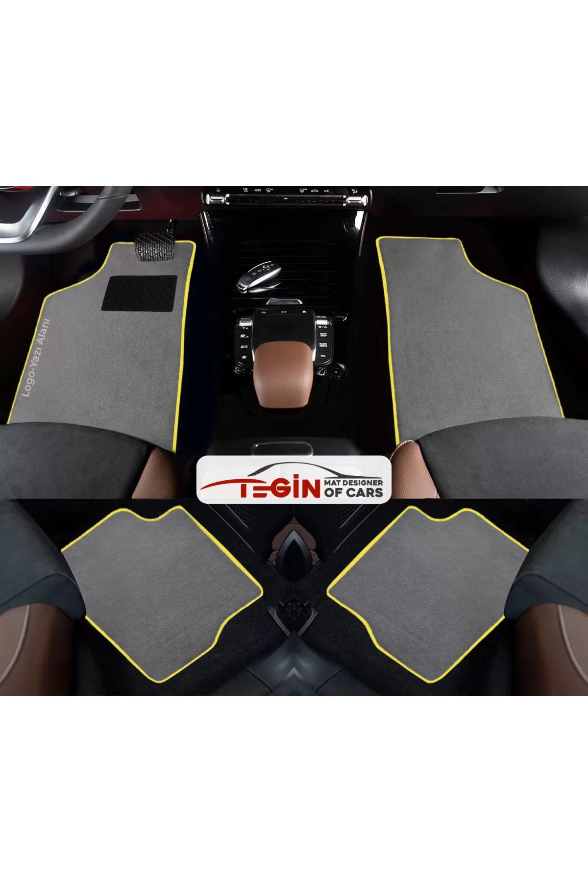 Lamborghini Aventador Lp700 2011 Ve S. Gri Halı Sarı Kenar Halı P