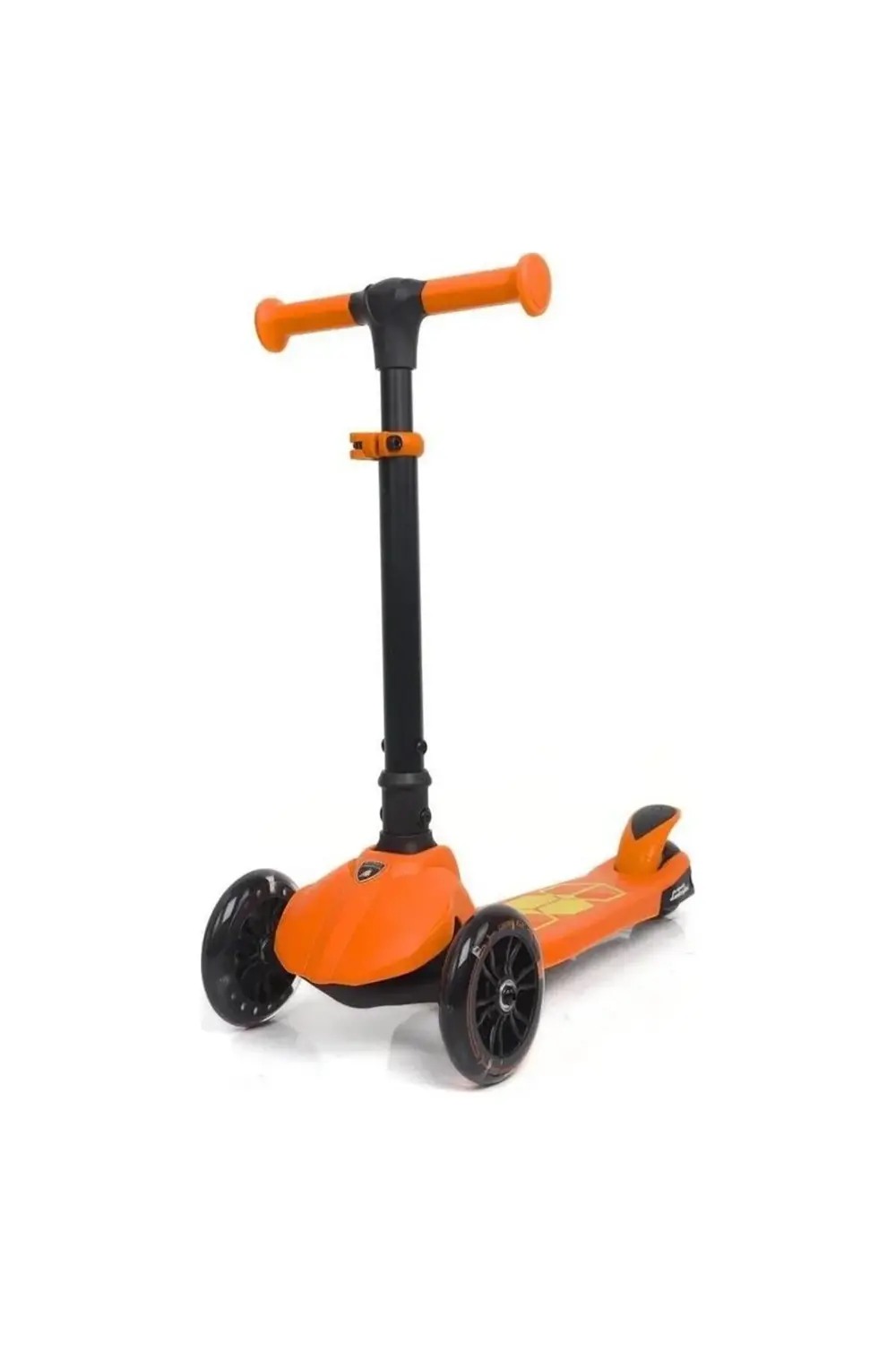 Lamborghini Turuncu Renk Scooter Işıklı Tekerlek, Çocuklar İçin E