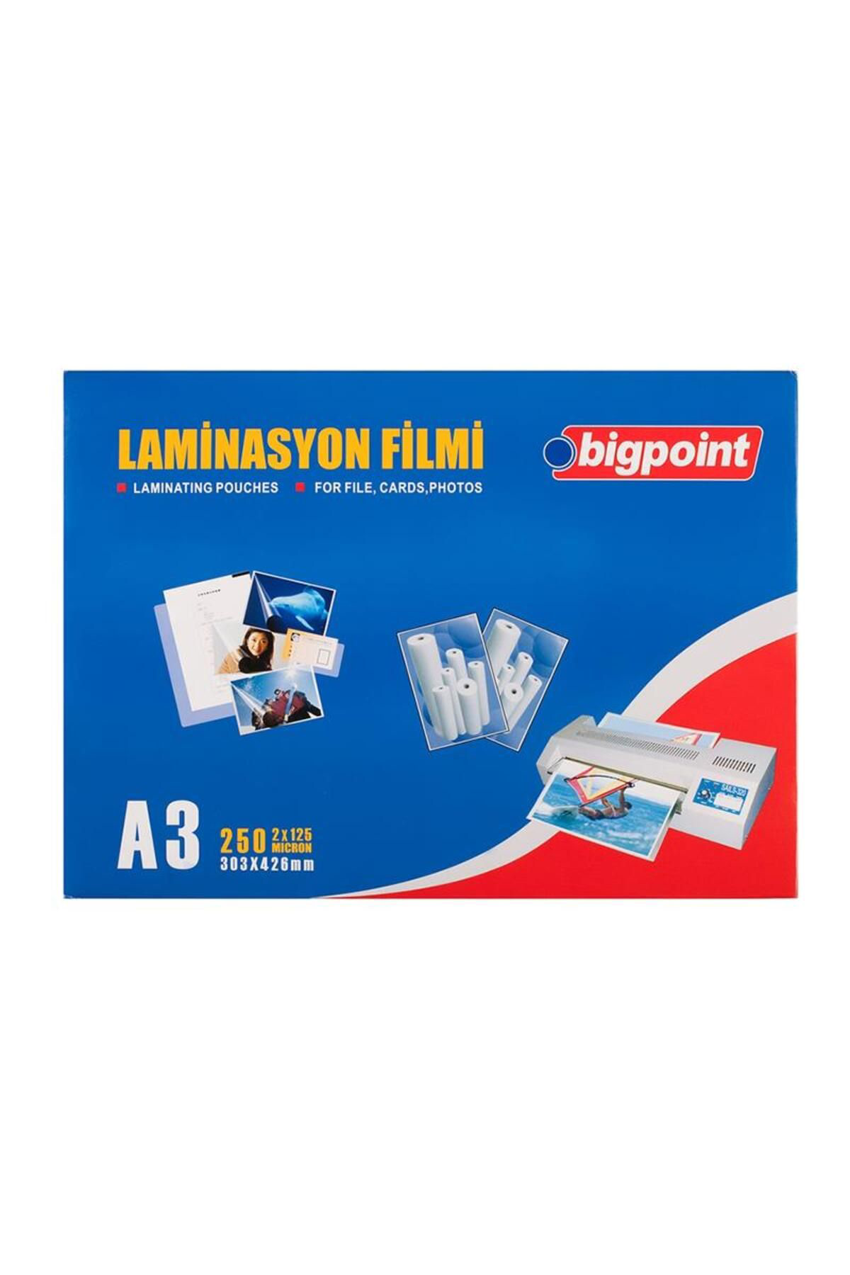 Bigpoint Laminasyon Filmi A3 125 Mikron 100'Lü Kutu