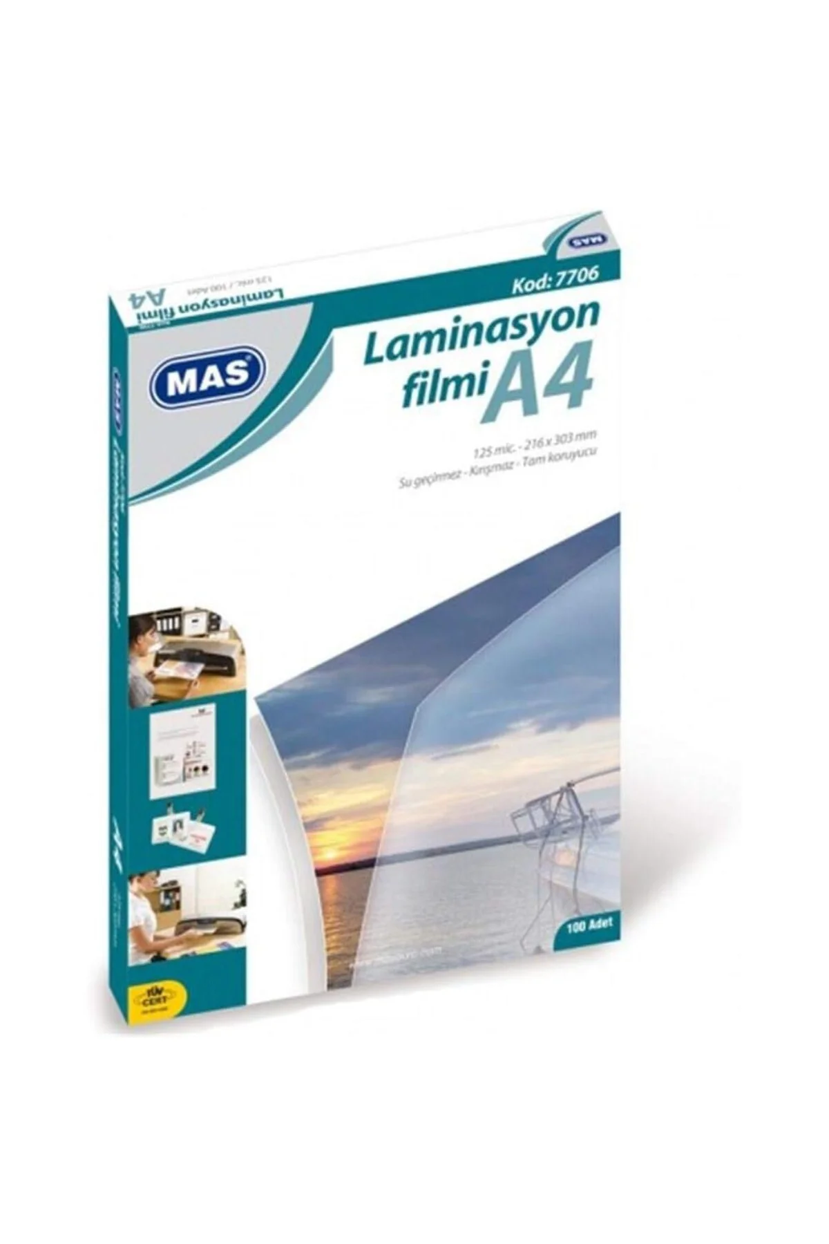 Laminasyon Filmi- 125 Mikron A4 100'lü Paket