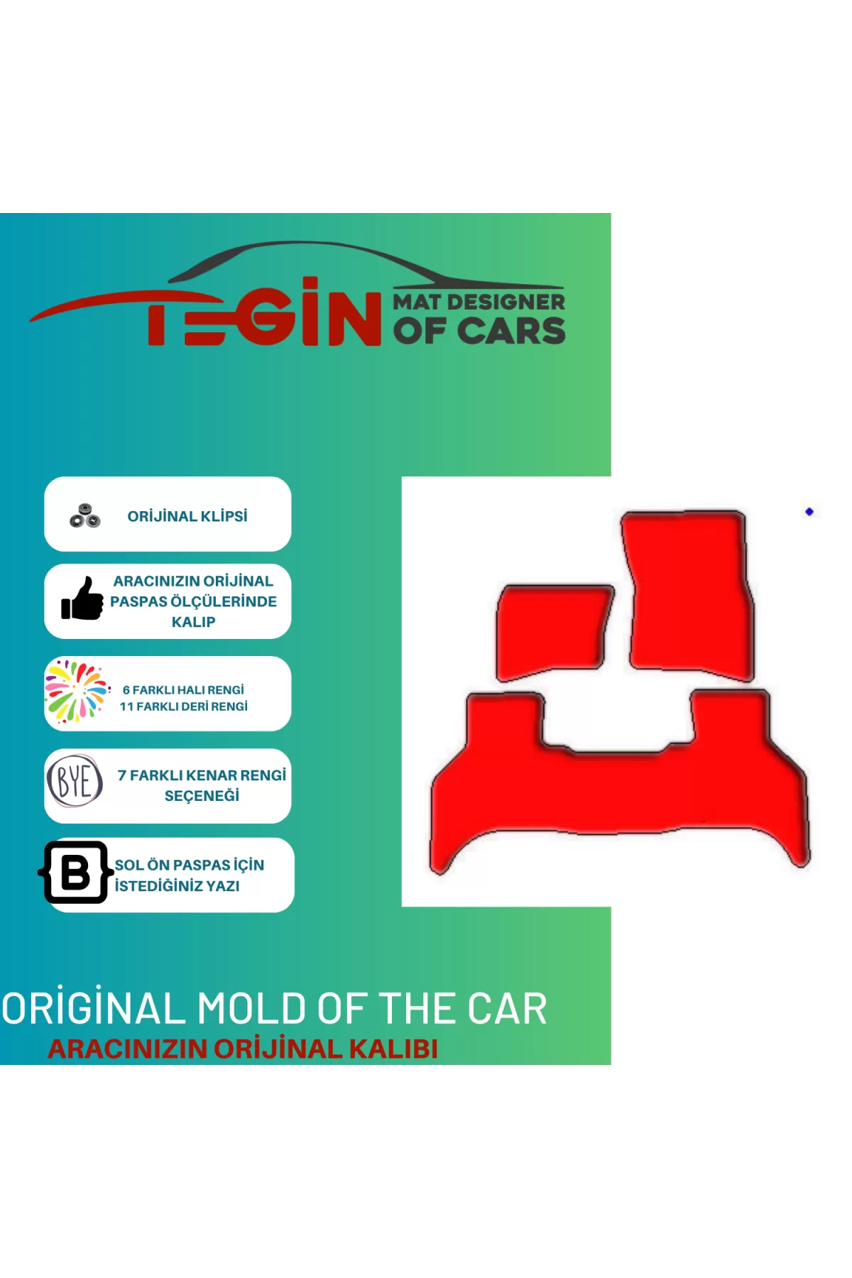 Land Rover Defender 2020 Ve Sonrası 110  Sarı Halı Kırmızı Kenar 