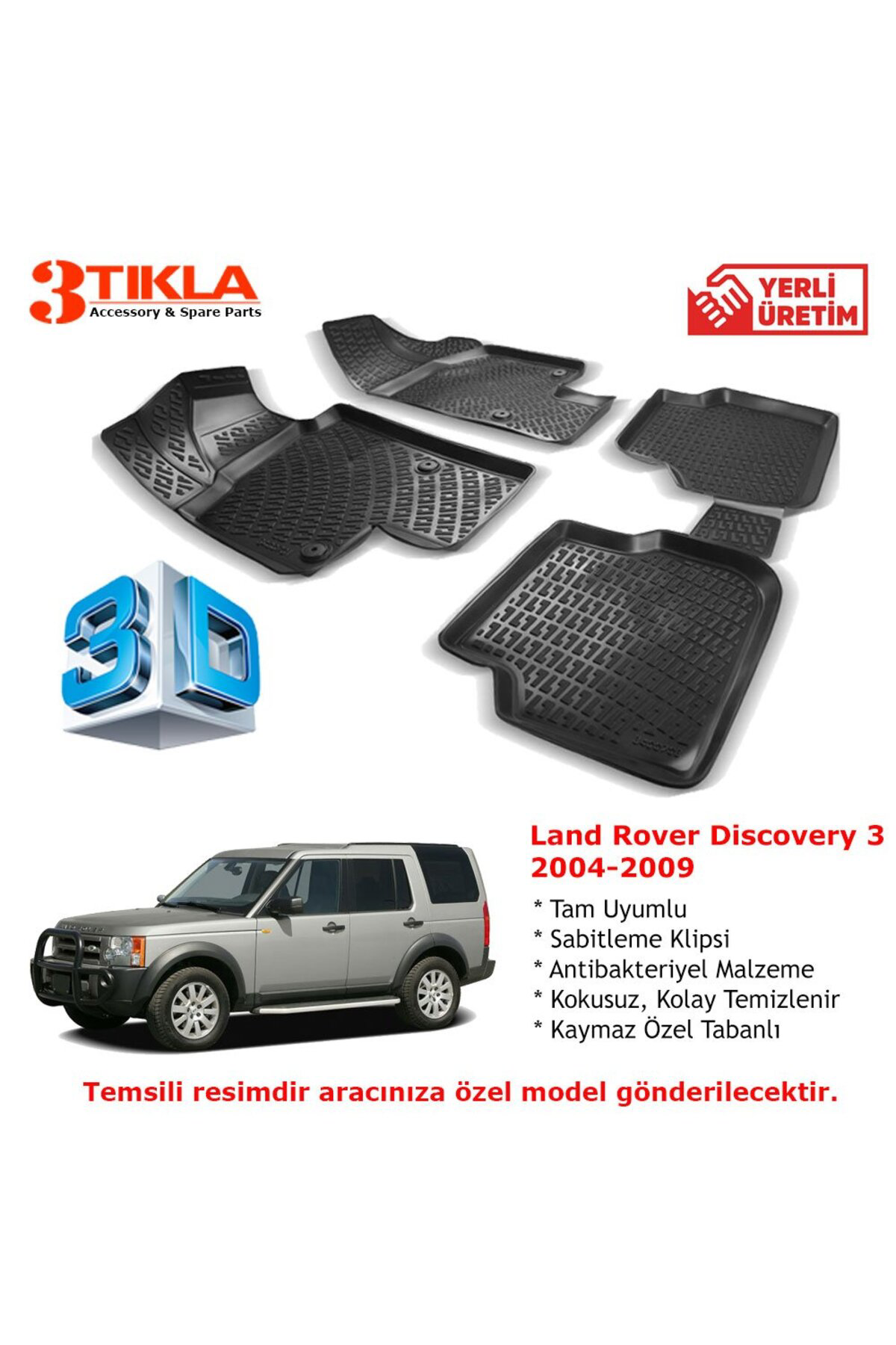 Land Rover Discovery 3 2004-2009 Premium 3D Havuzlu Paspas Seti Land Rover Discovery 3 2004-2009 Premium 3D Havuzlu Paspas Seti
