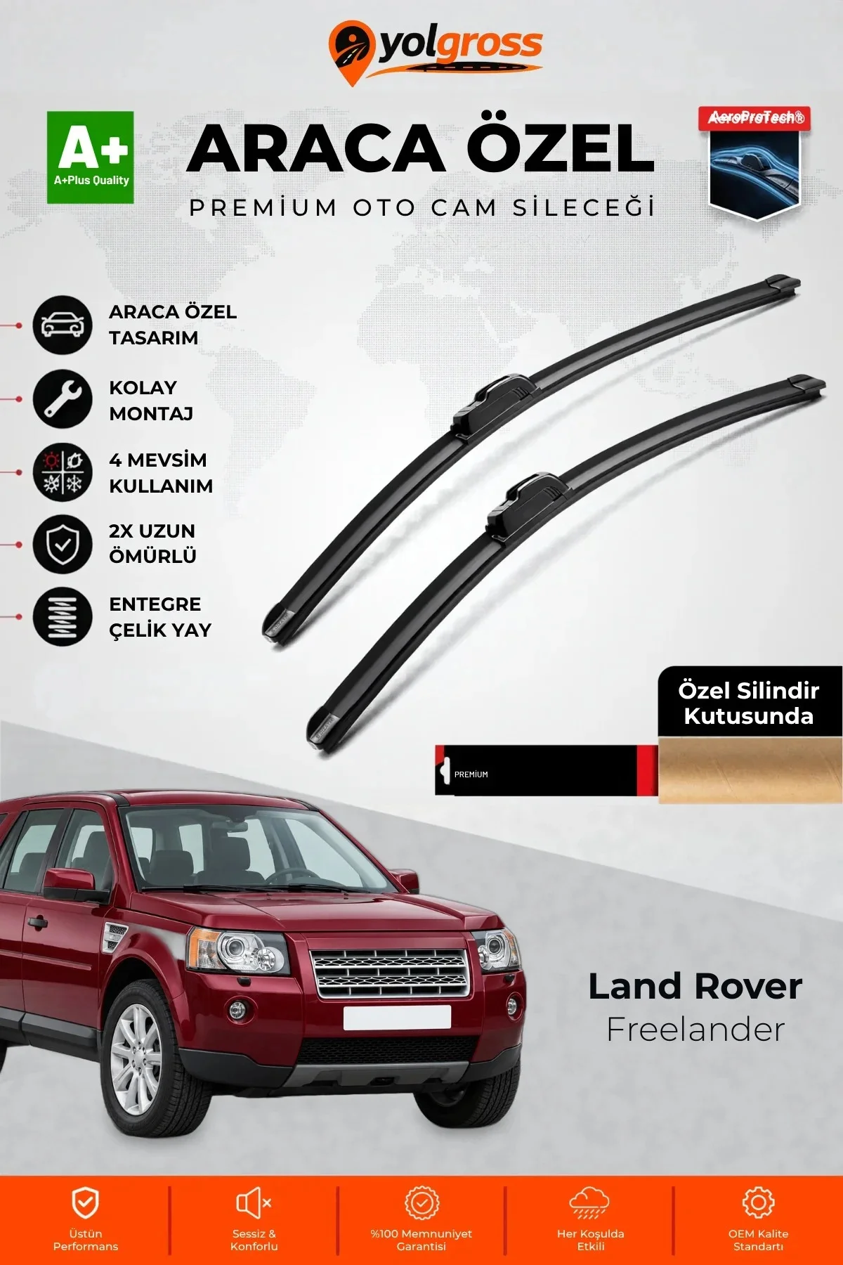 Land Rover Freelander Ön Cam Silecek Seti 2006-2015 Premium Araca Özel 60-48 Cm A+ Kalite
