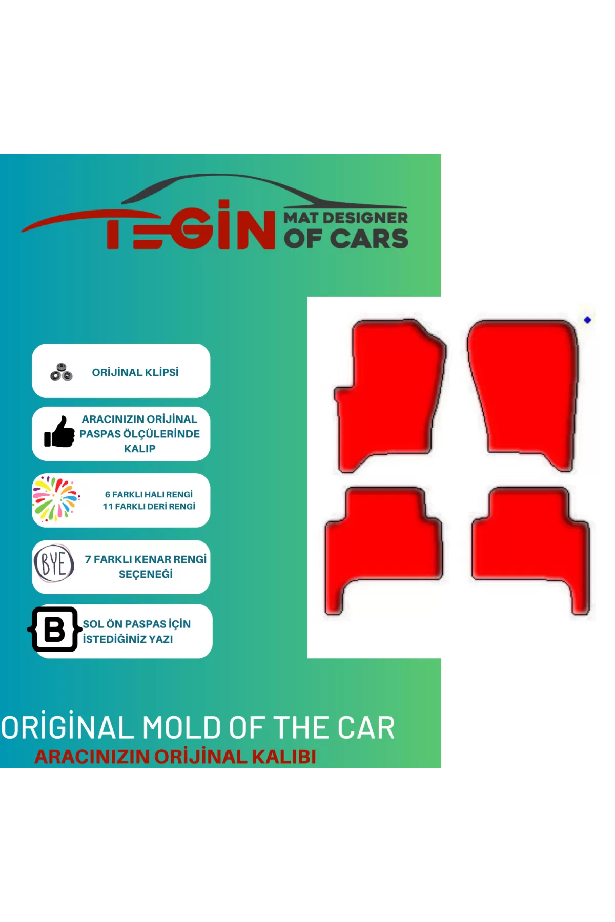 Land Rover Range Rover Sport L320 2005-2010  Kırmızı Halı Beyaz K