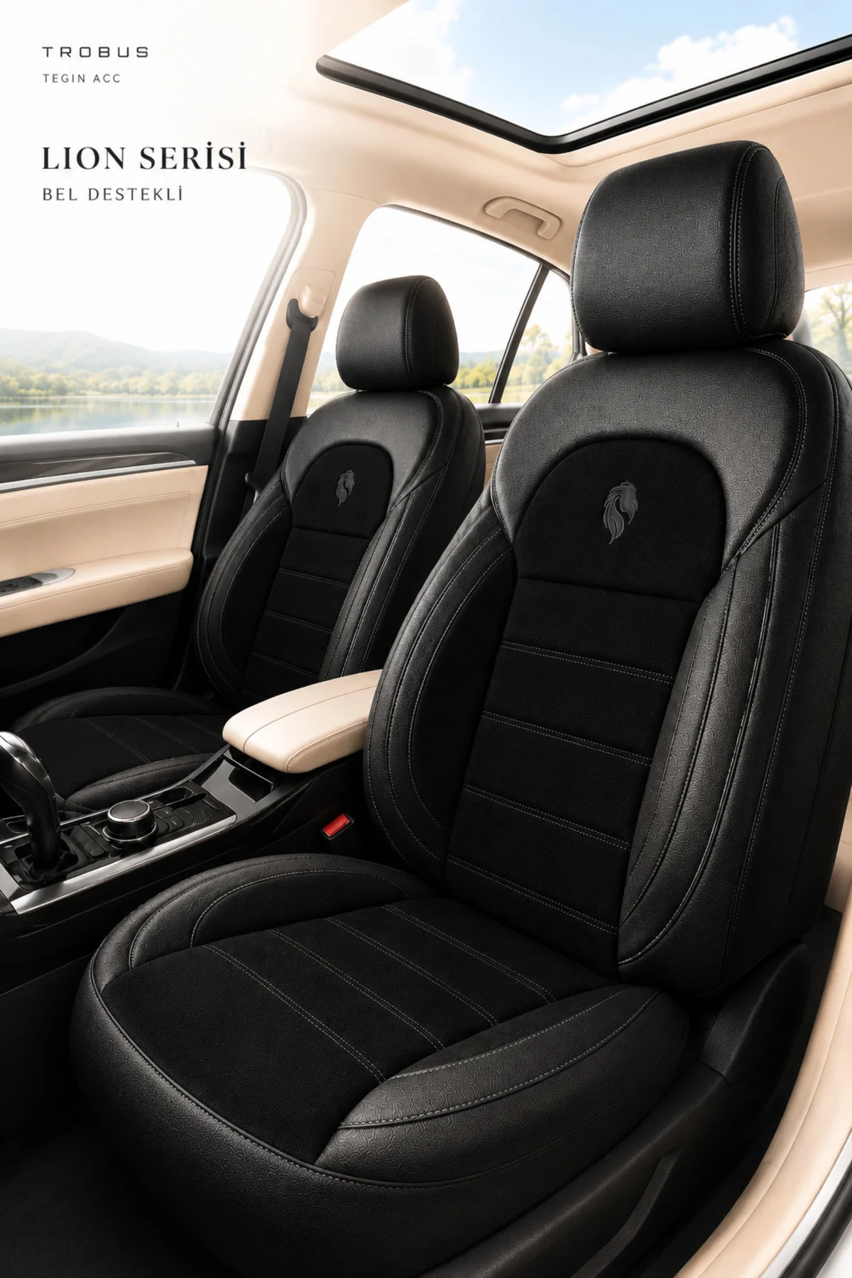 Land Rover Range Rover 2015 ve Sonrası Uyumlu Lion Serisi Tay Tüyü Siyah Premium Koltuk Kılıfı Fiyatı, Yorumları ve Özellikleri