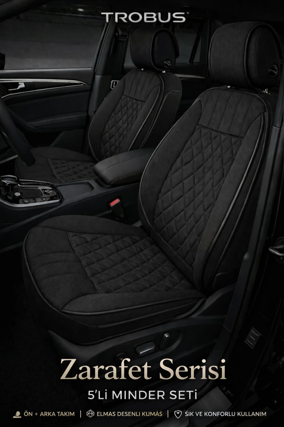 Land Rover RANGE ROVER 2015 Uyumlu Zerafet 5 Parça Ortopedik Oto Koltuk Minderi Terletmez Siyah Fiyatı, Yorumları ve Özellikleri