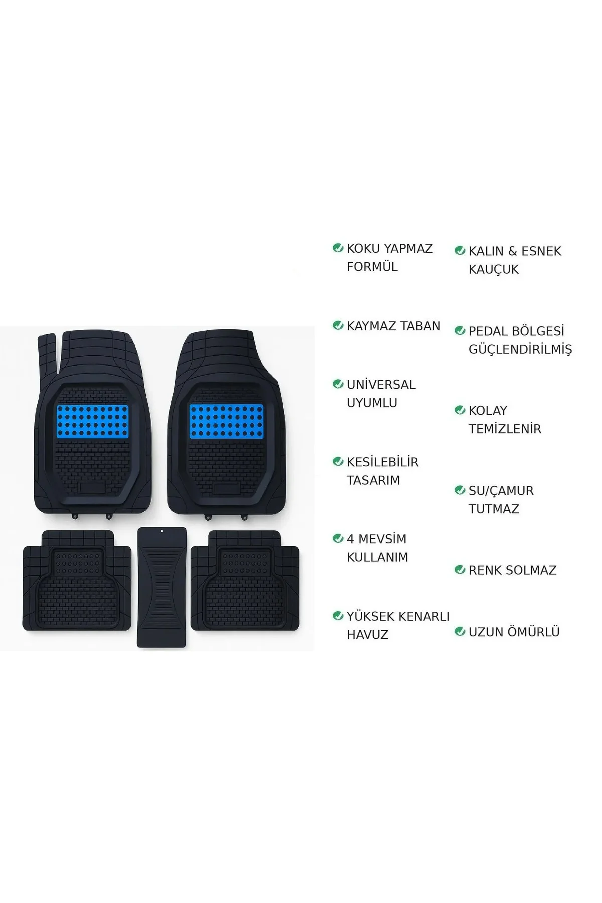 Land Rover Range Rover Sport 2007 UYUMLU HAVUZLU ÜNIVERSAL YENİ NESİL PLUS PASPAS SİYAH - MAVİ