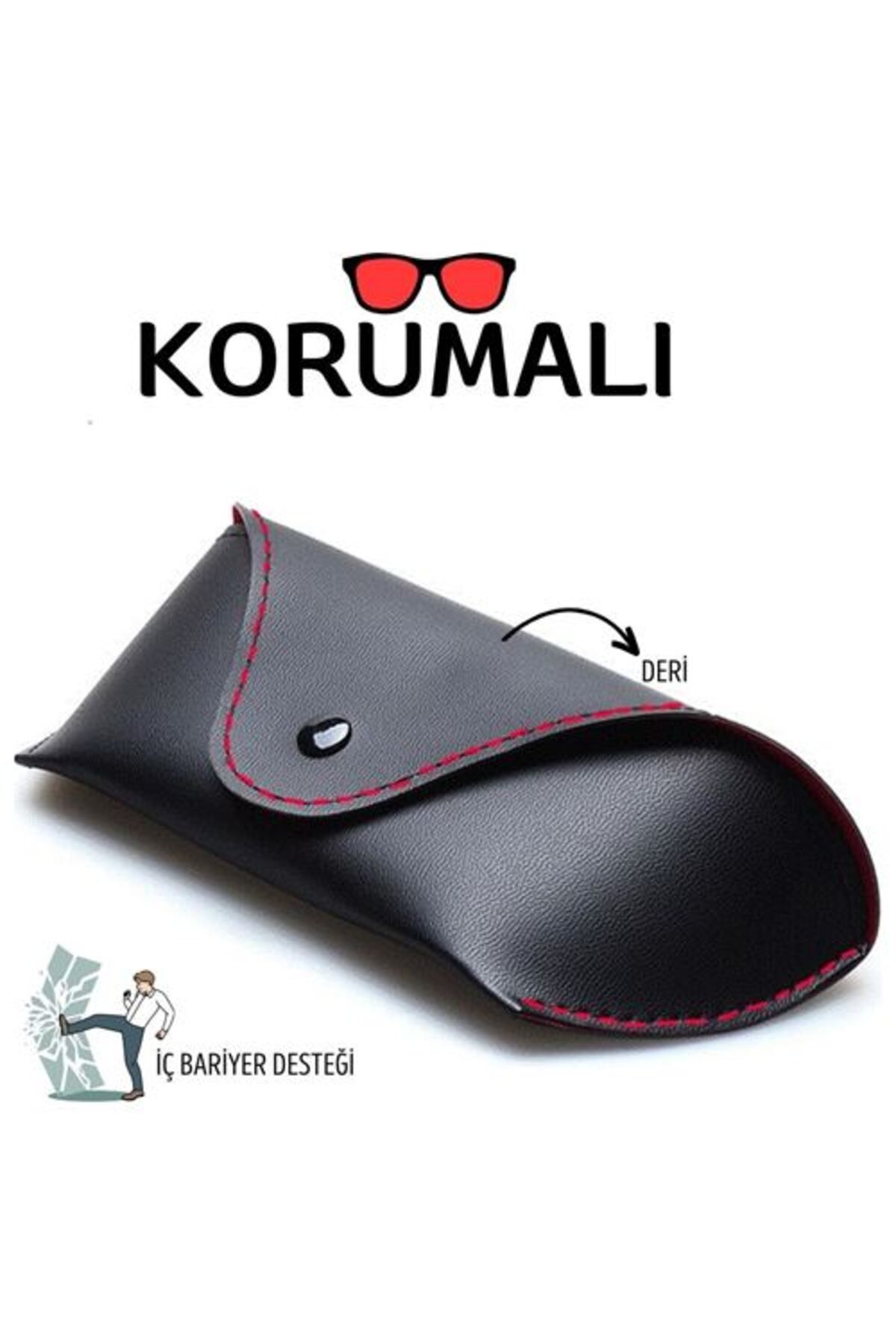 Landsverk Korumalı Deri Gözlük Kabı