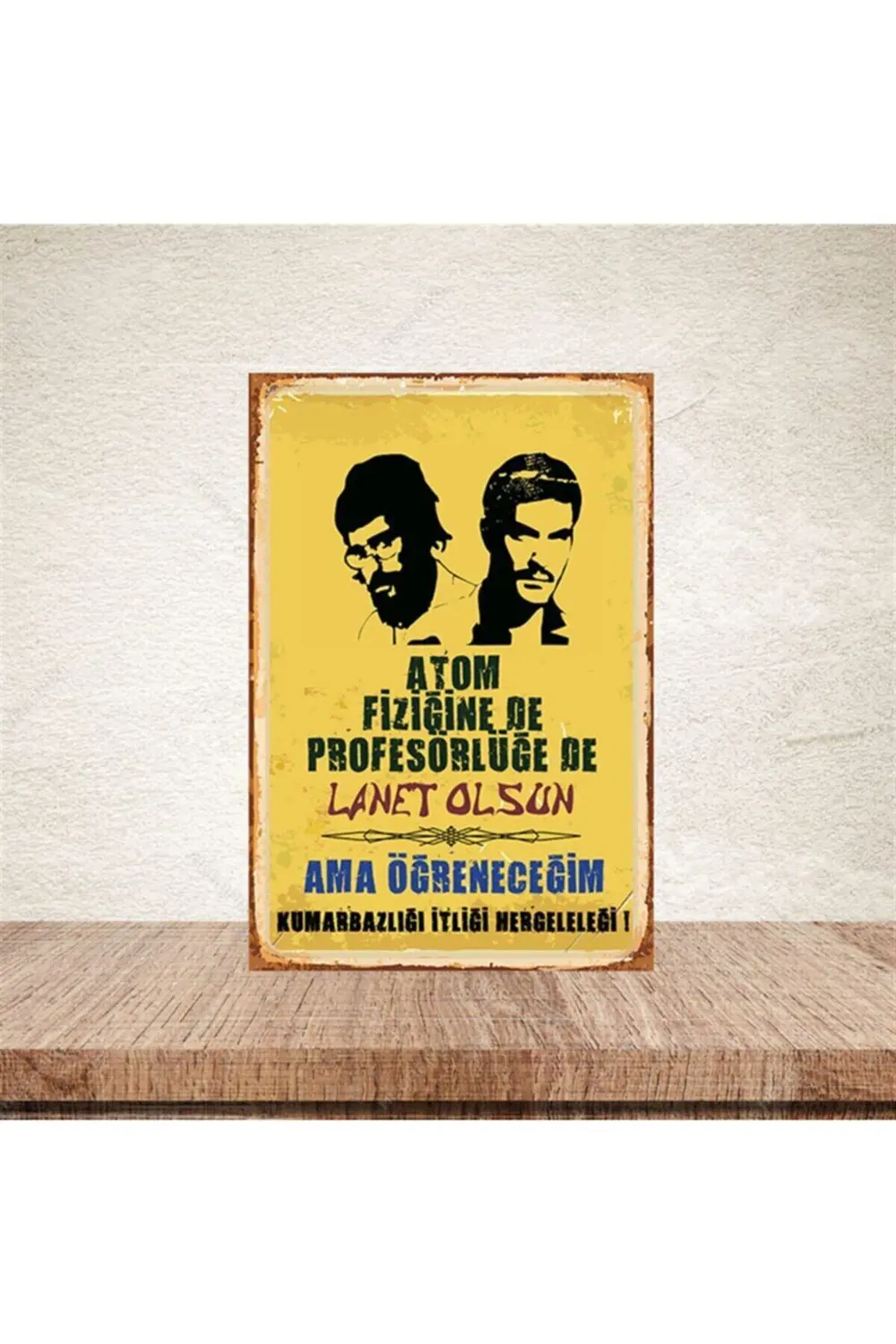 Lanet Olsun 20x30cm Retro Ahşap Poster