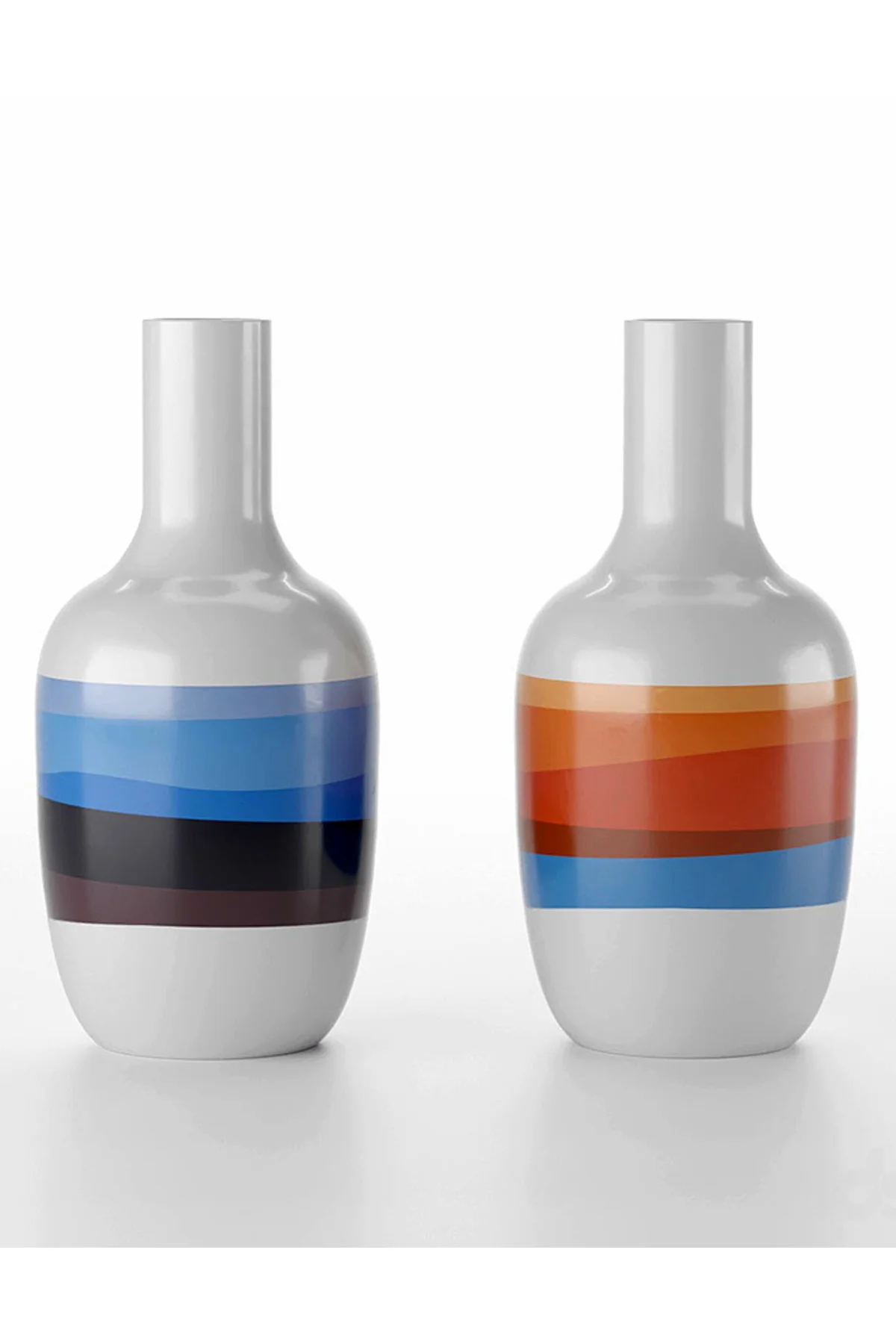 Lanix Modern Vazo Büyük Boy 25CM Dekoratif Sert Plastik Modern Vazo 4'lü Set