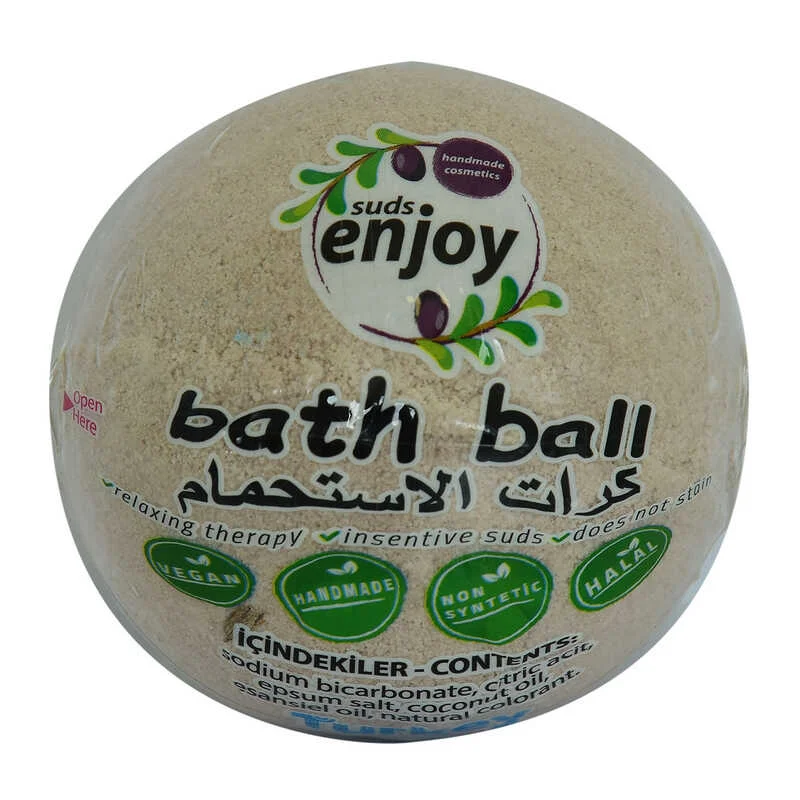 Lantalı El Yapımı Banyo Küvet Topu Sabunu Mor 90-120 Gr