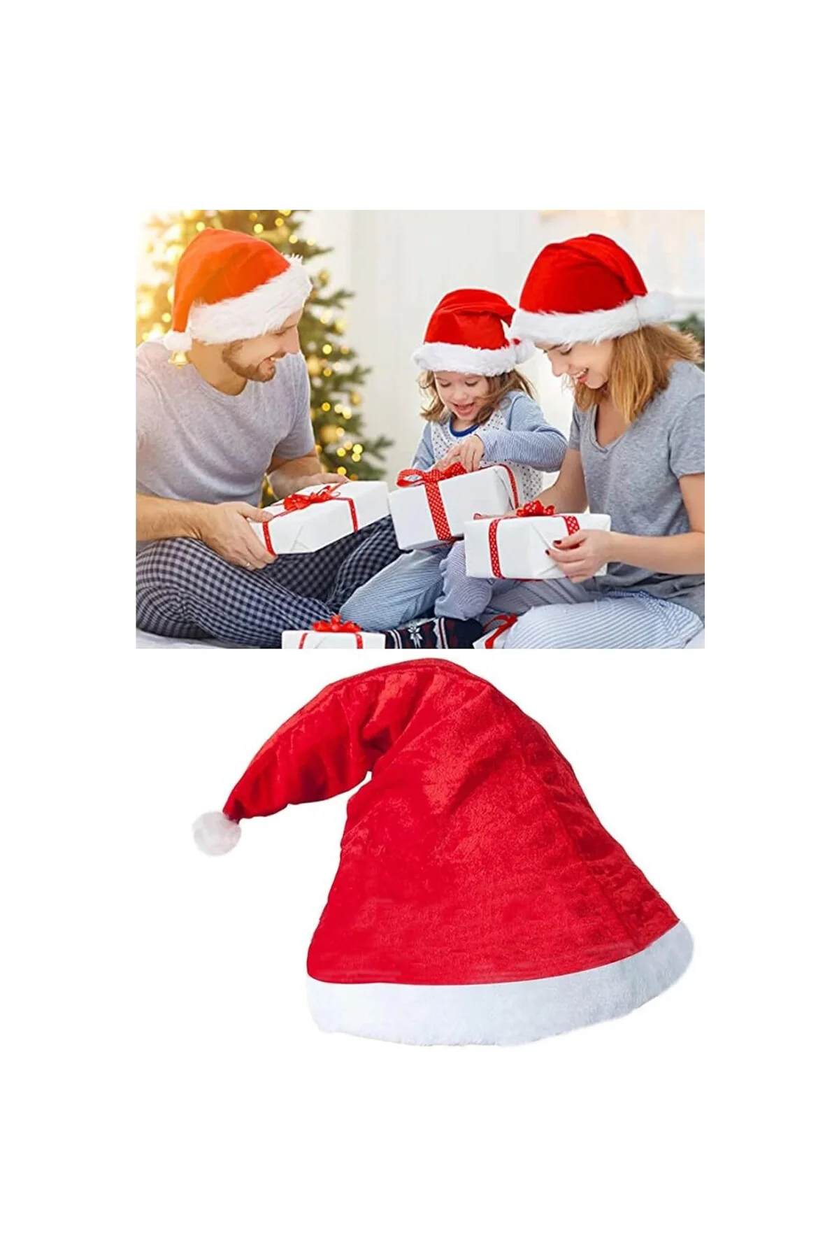 Lapidaria Yetişkin Noel Şapkası - Yılbaşı Şapkası - Polar Yıl Baş
