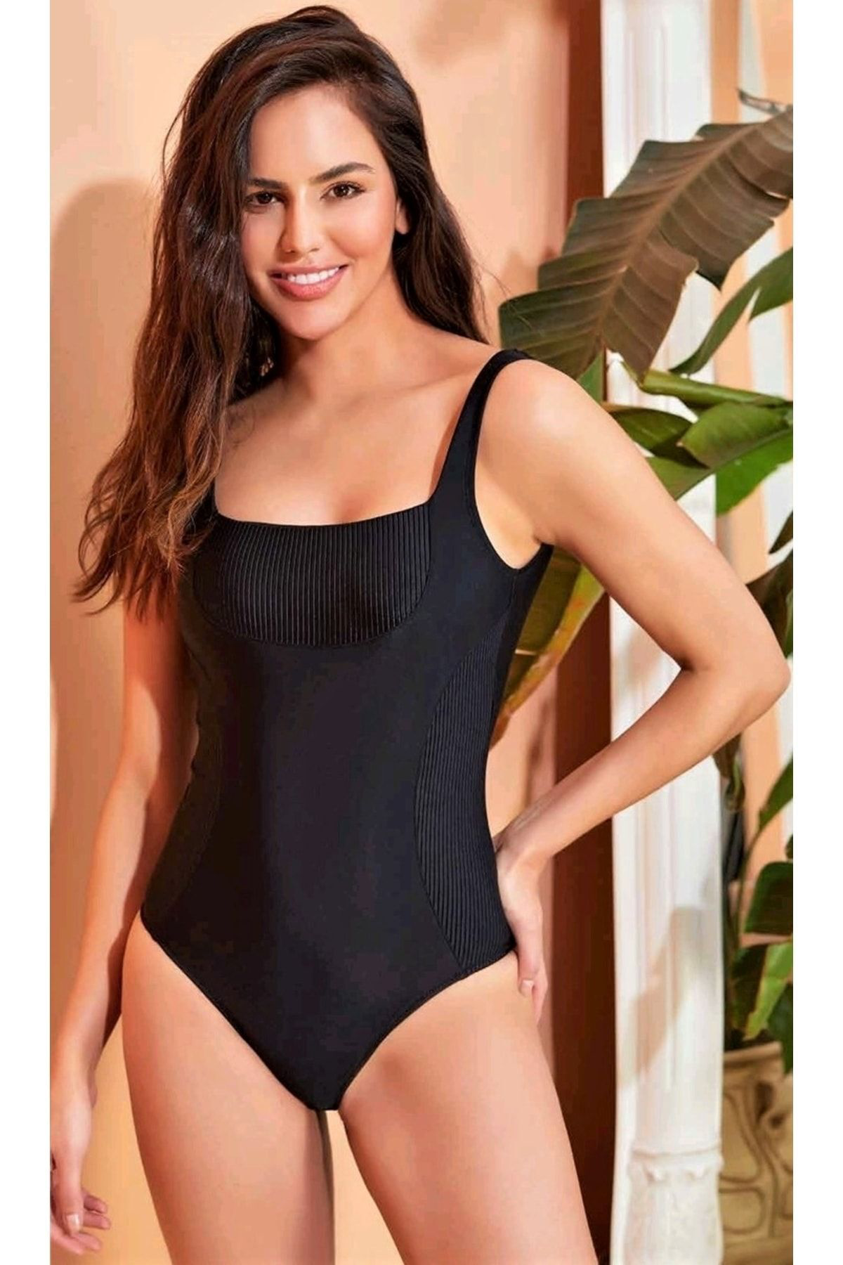 Adasea Lapieno Kadın Mayo Siyah