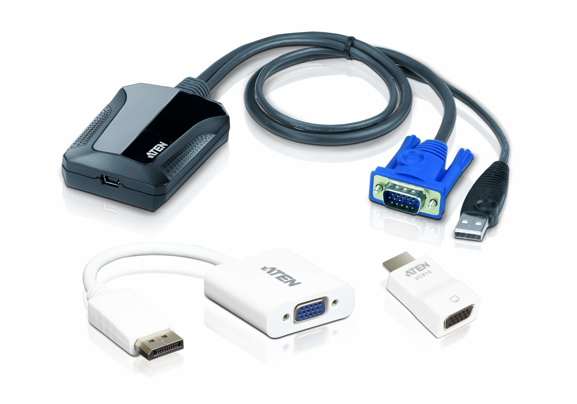 Laptop USB Konsol Adaptörü Kit , VGA + HDMI + DP Laptop USB KVM C