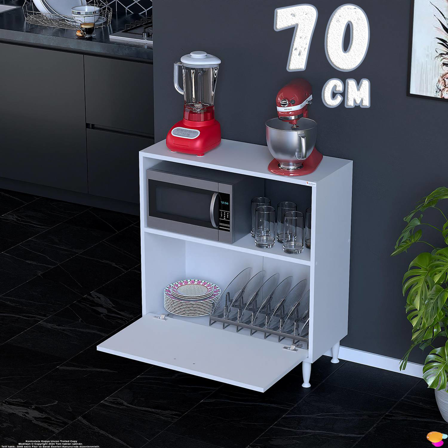 Lara 70 cm Çok Amaçlı Mikrodalga Dolabı Alttan Kapaklı Fırınlık K Lara 70 cm Çok Amaçlı Mikrodalga Dolabı Alttan Kapaklı Fırınlık K